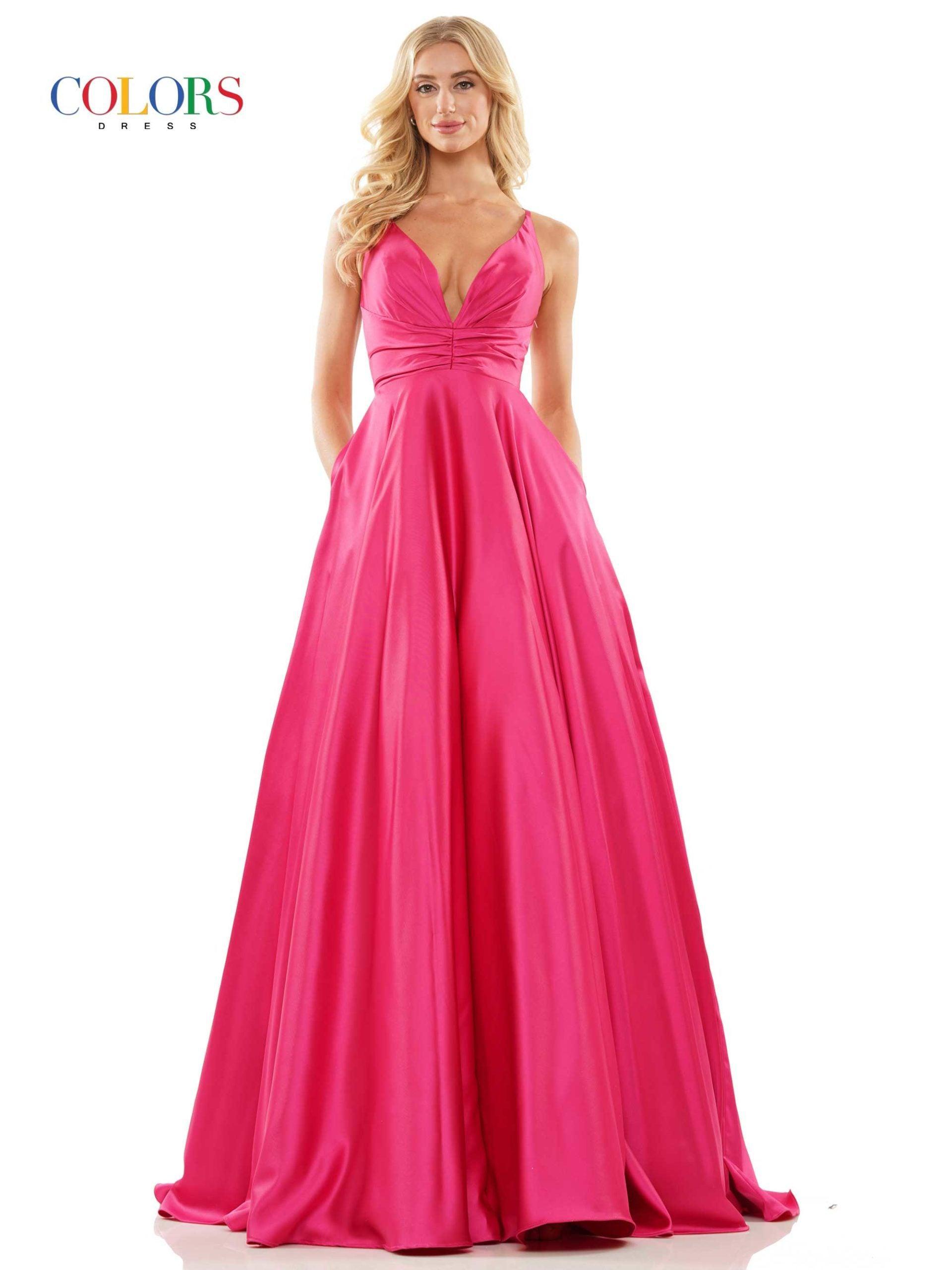 Colors Long Sleeveless Evening Dress G1089 - The Dress Outlet