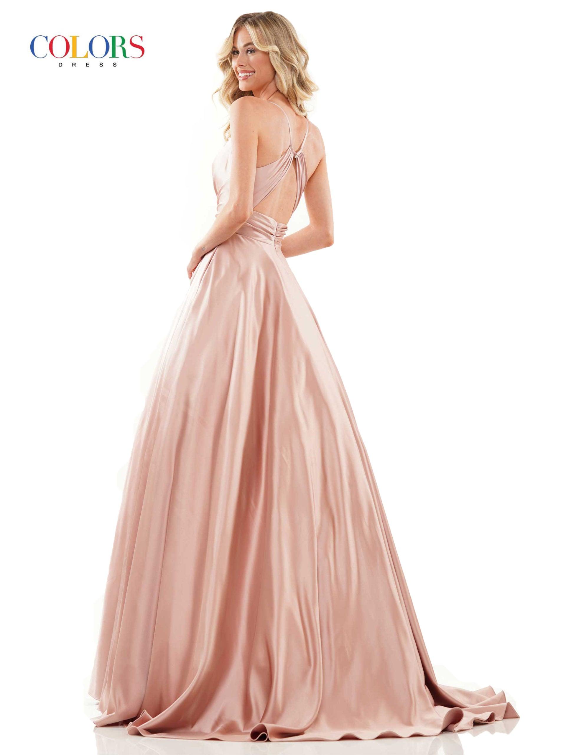 Colors Long Sleeveless Evening Dress G1089 - The Dress Outlet