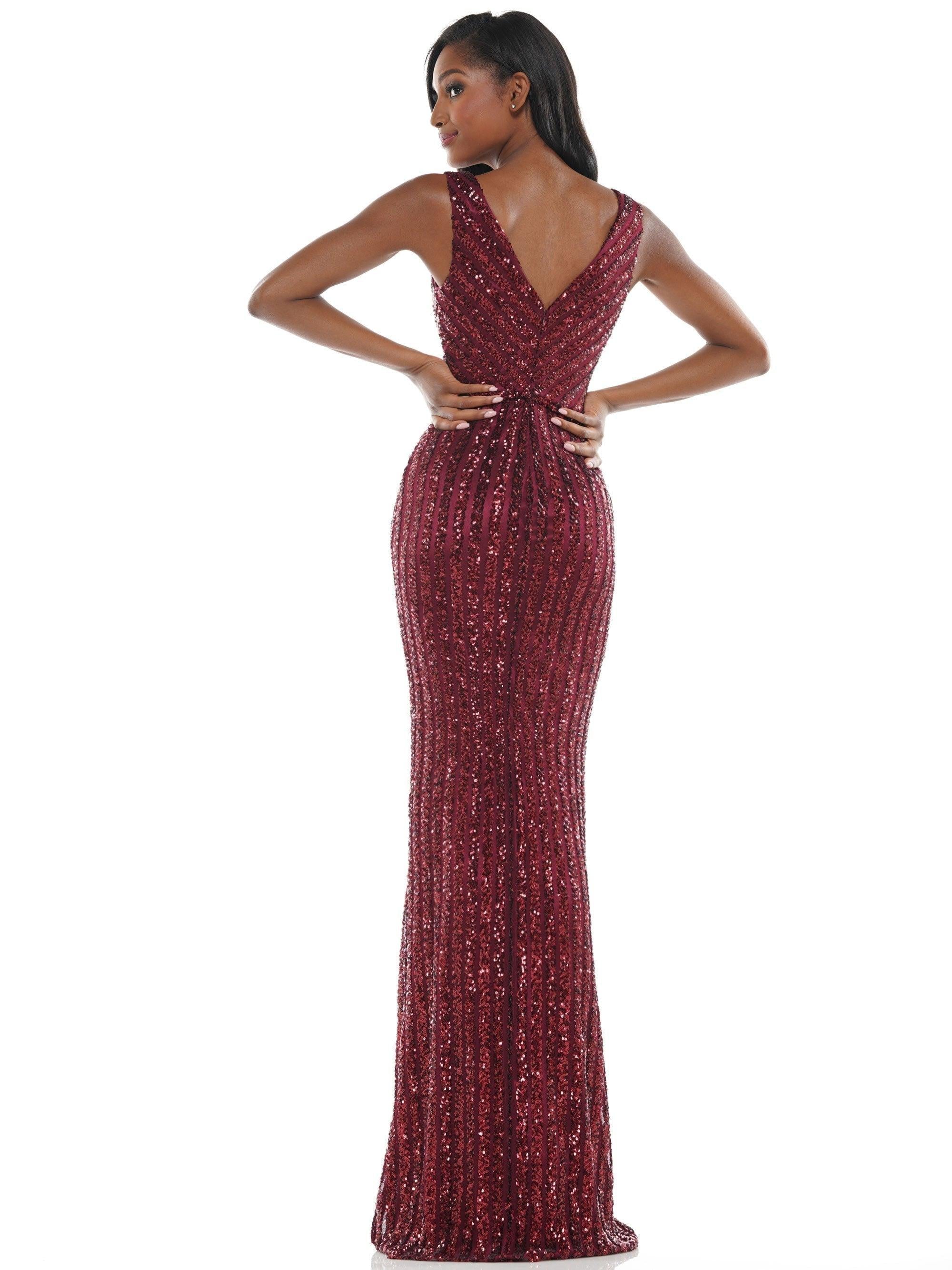 Colors Long Sleeveless Formal Fitted Prom Gown 1042 - The Dress Outlet