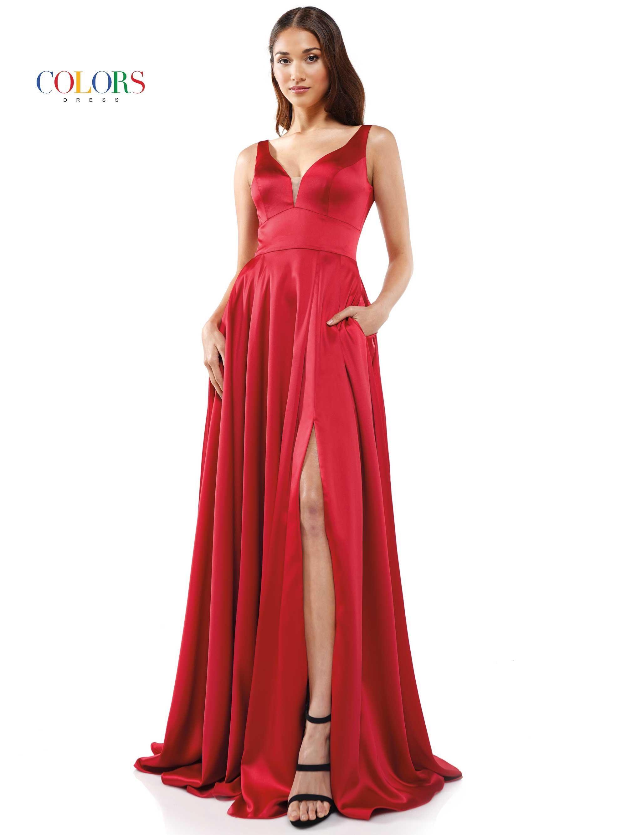 Colors Long Sleeveless Formal Prom Dress 904 - The Dress Outlet