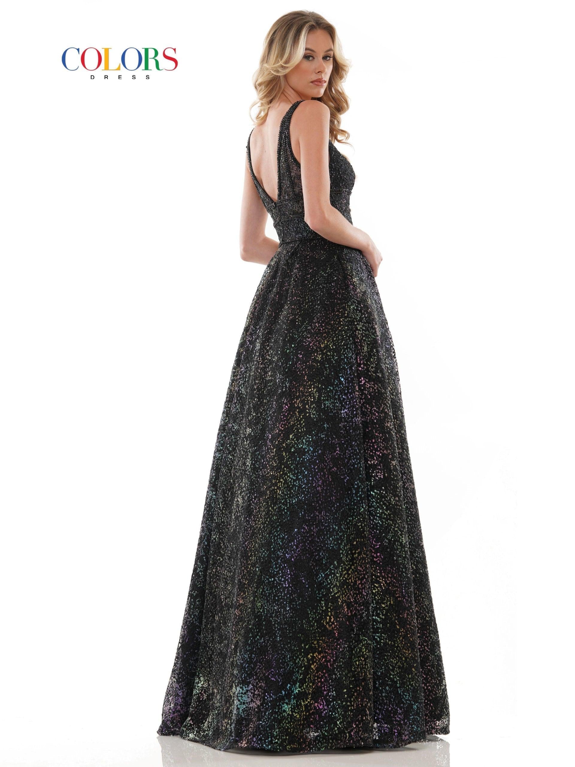 Colors 2774 Colors Long Sleeveless Lace Prom Ball Gown