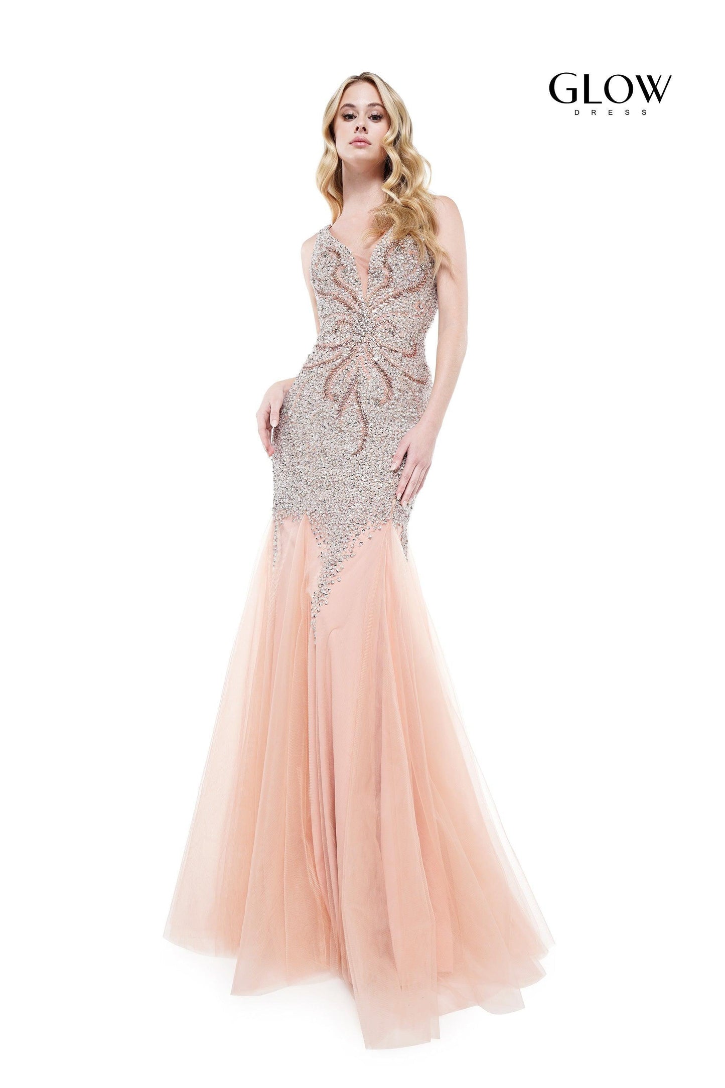 Colors Long Sleeveless Mermaid Prom Gown 697 - The Dress Outlet