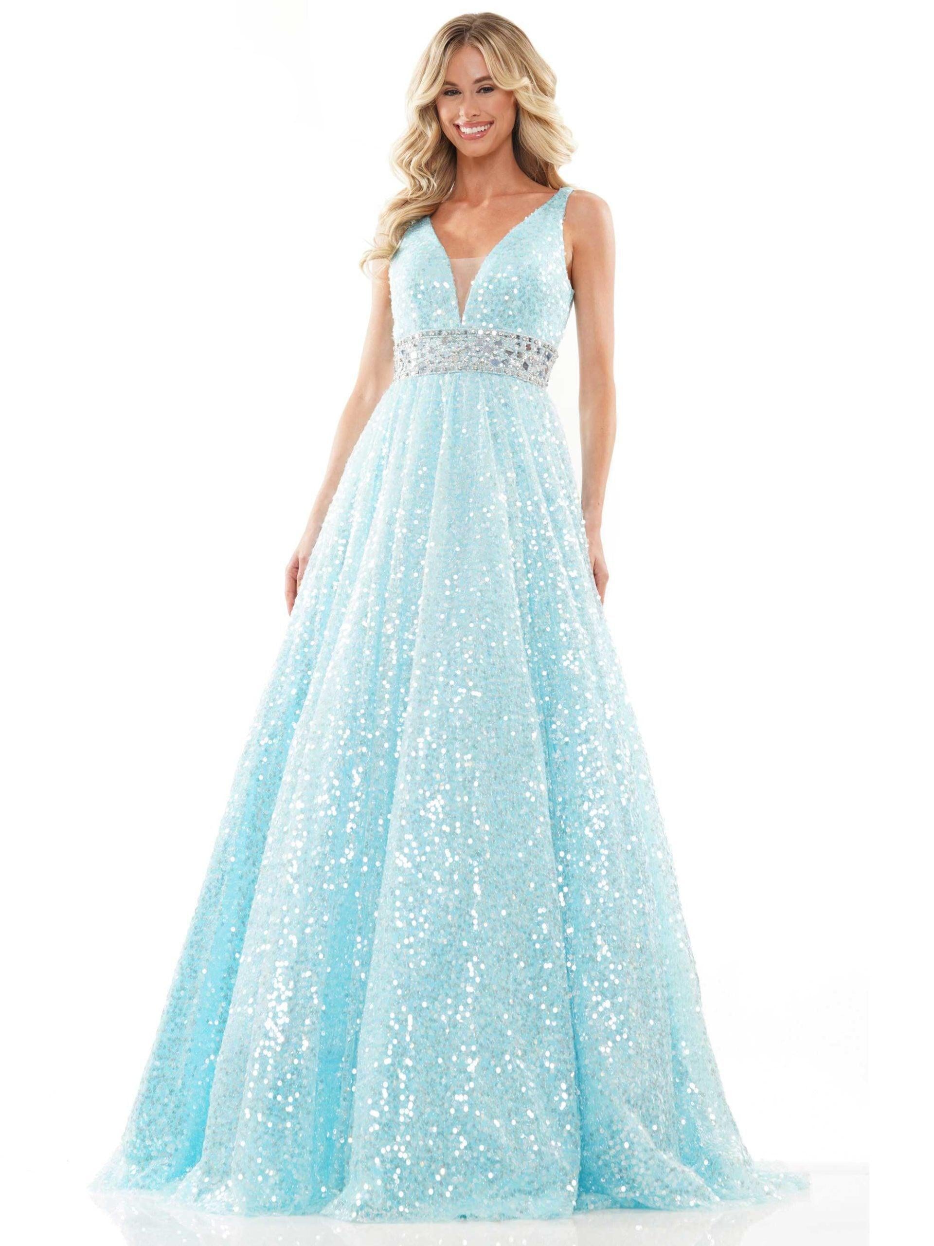 Blush Colors 2967 Colors Long Sleeveless Prom Dress - Prom Dresses & Gowns