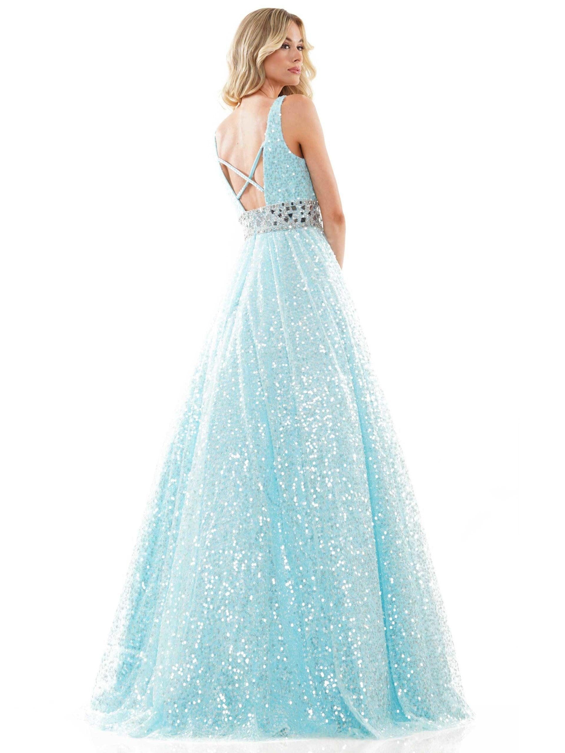 Blush Colors 2967 Colors Long Sleeveless Prom Dress