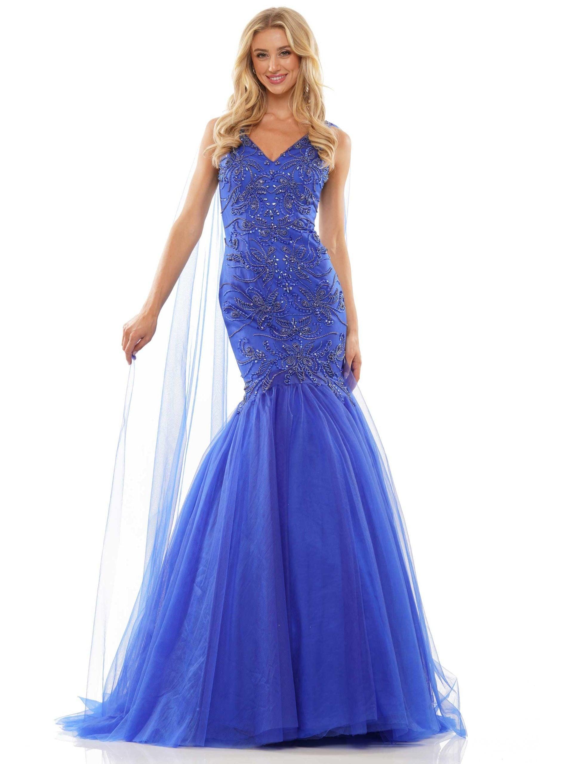 Light Blue Colors 2993 Colors Long Sleeveless Prom Dress - Prom Dresses ...