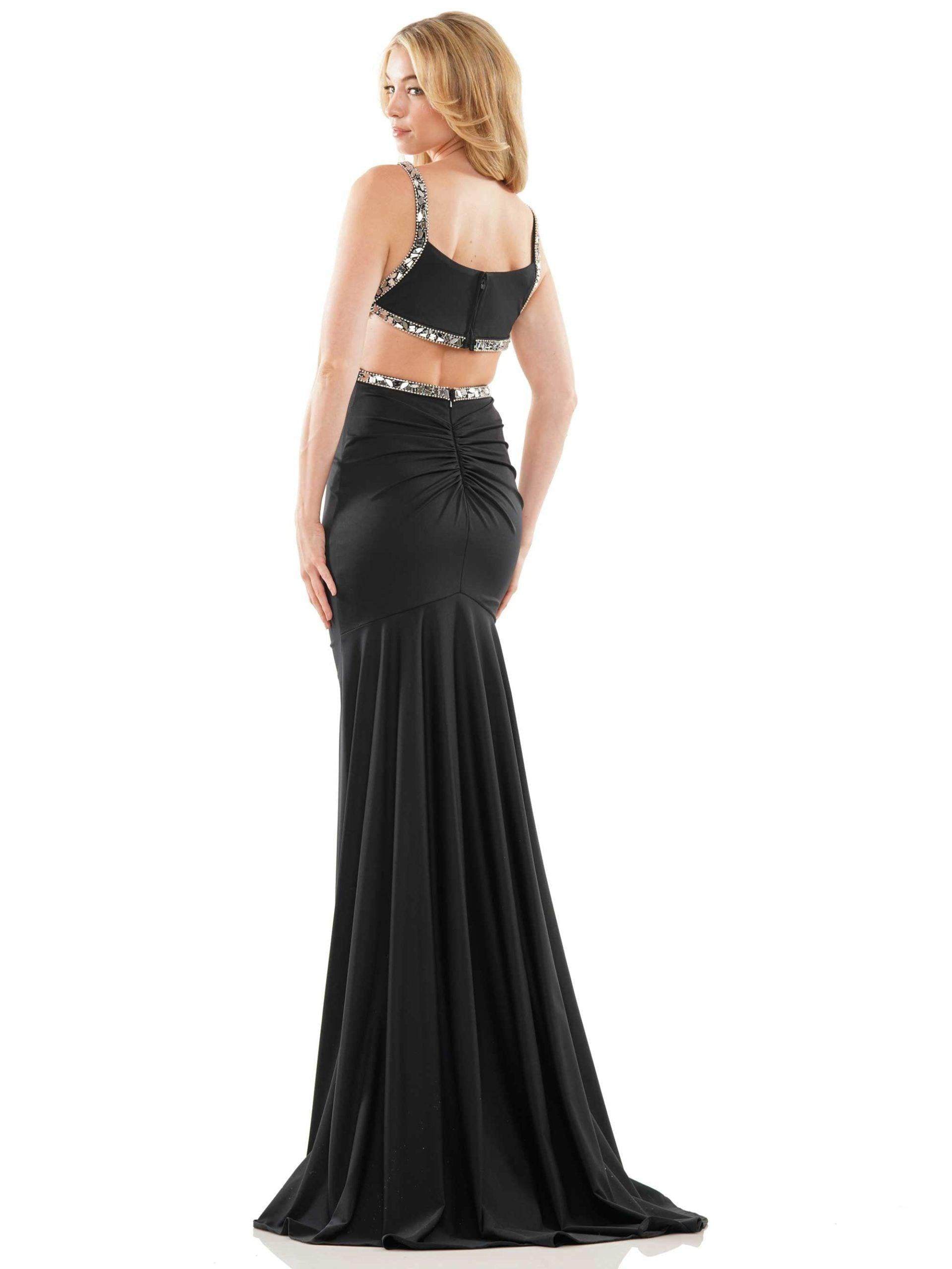 Colors Long Spaghetti Strap Evening Dress 2829 - The Dress Outlet