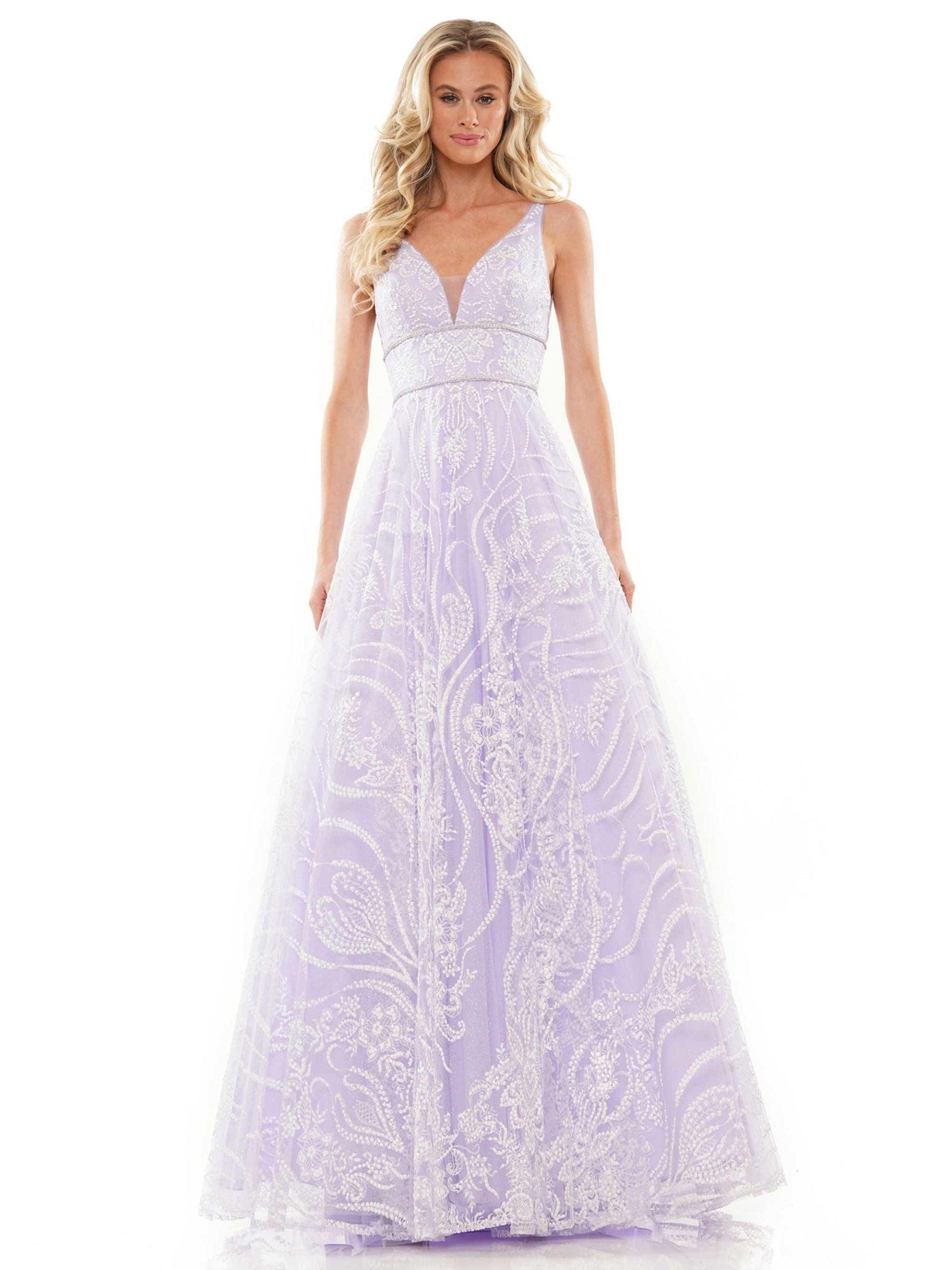 Colors Long Spaghetti Strap Evening Dress 2834 - The Dress Outlet