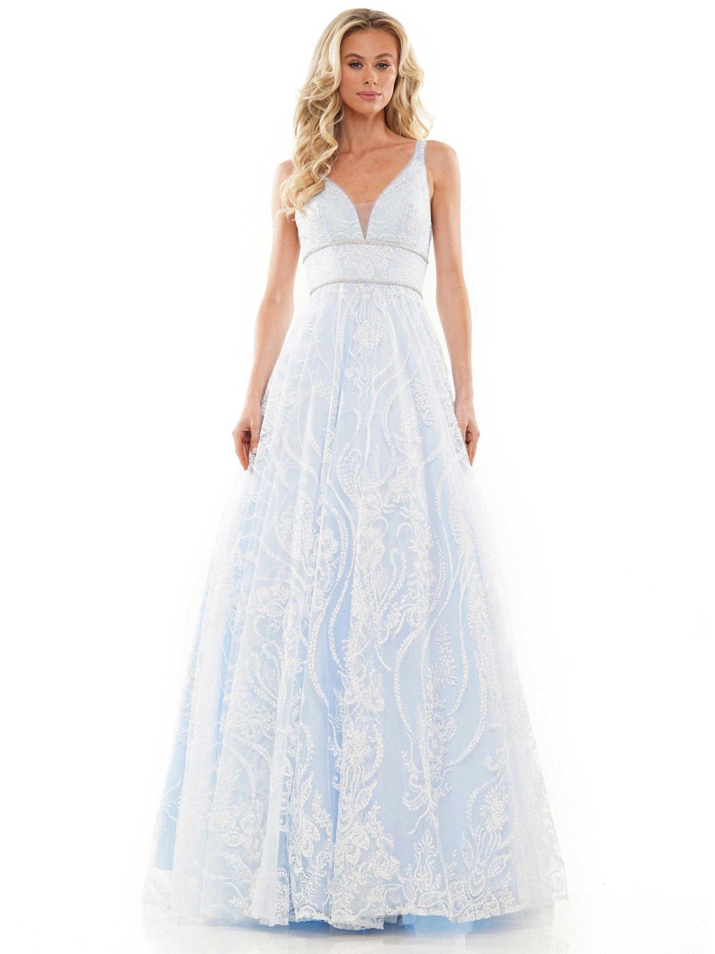 Colors Long Spaghetti Strap Evening Dress 2834 - The Dress Outlet