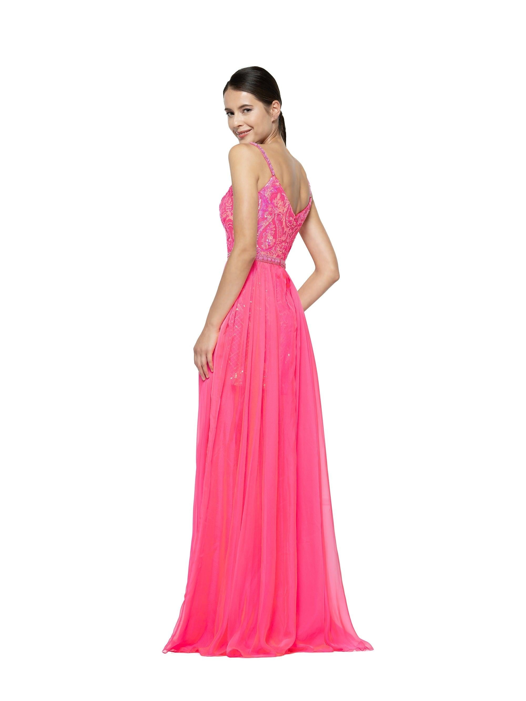 Colors Long Spaghetti Strap Formal A Line Dress 937 - The Dress Outlet