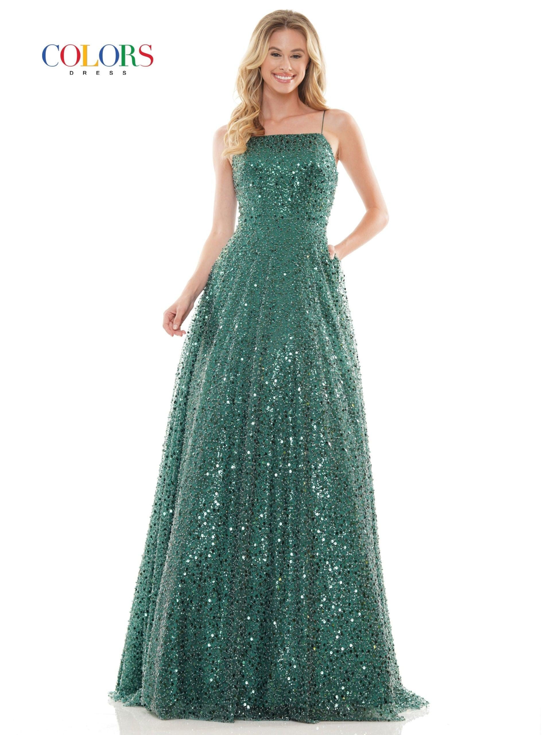 Pretty Ball Gown Spaghetti Straps Chiffon Sequin Long Prom Dress,Formal Dress C5865