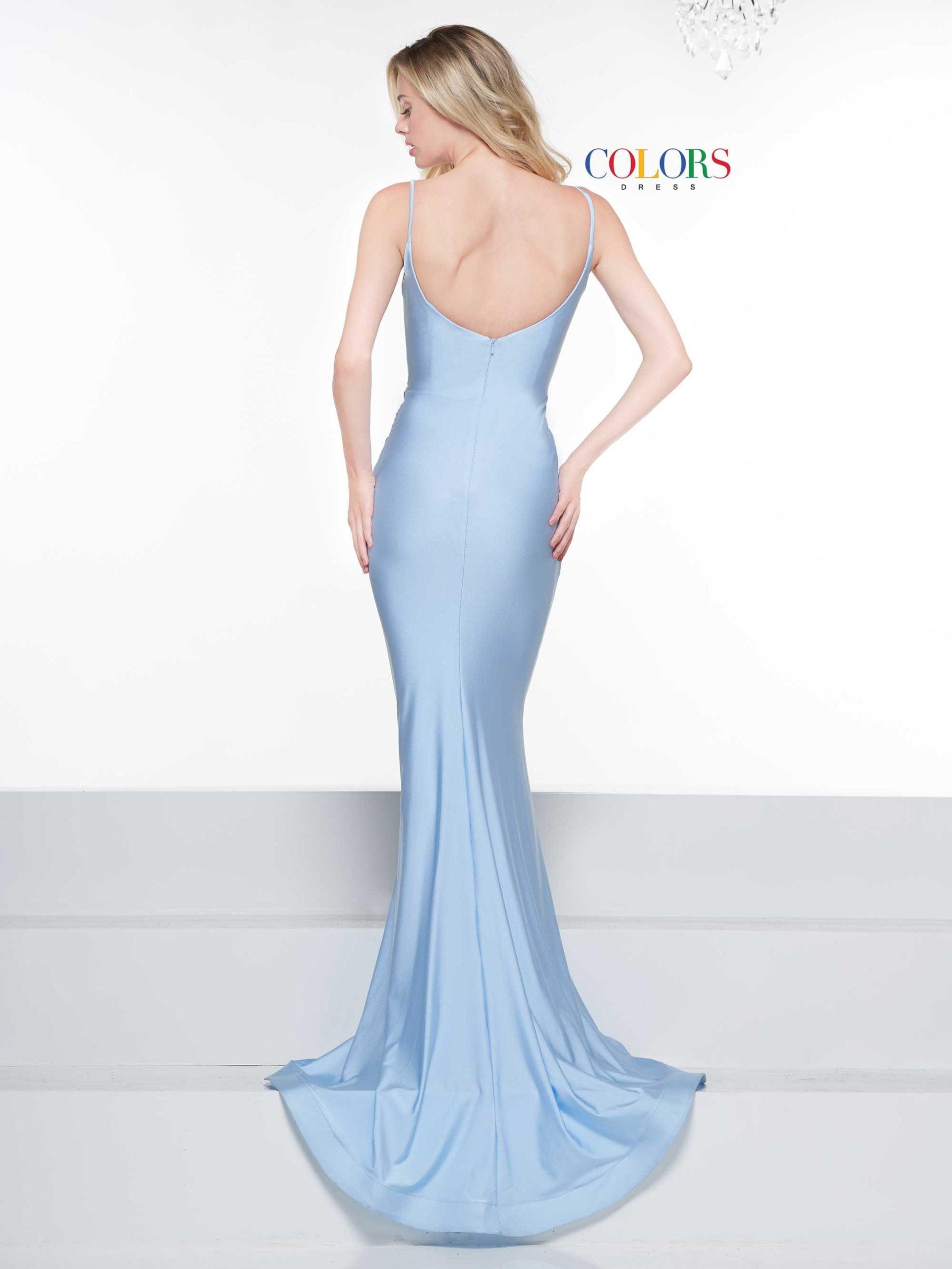 Colors 2032 Colors Long Spaghetti Strap Prom Dress