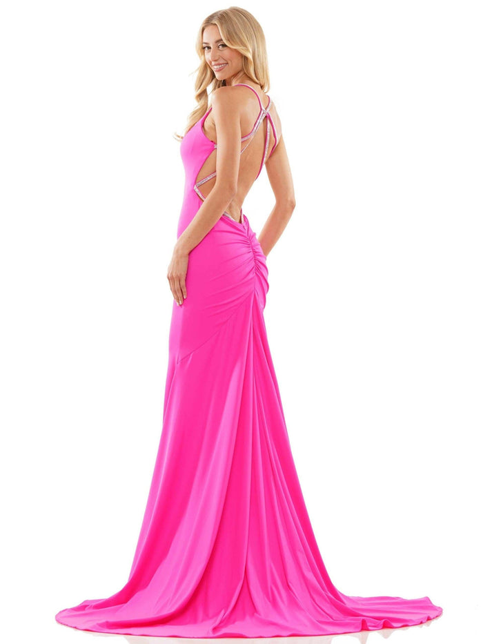 Colors Long Spaghetti Strap Prom Dress 2974 - The Dress Outlet