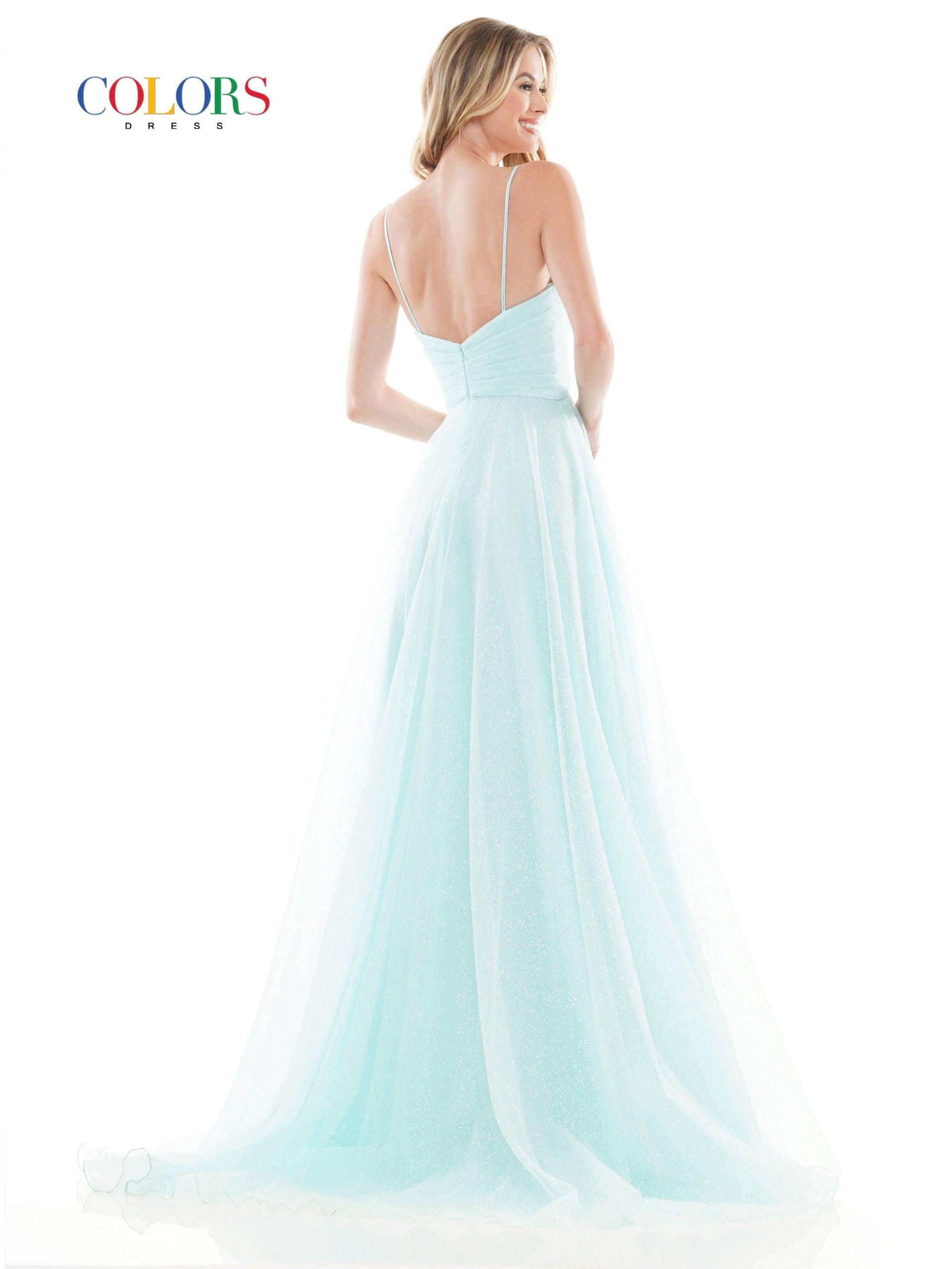 Colors 2680 Colors Long Spaghetti Strap Prom Formal Dress