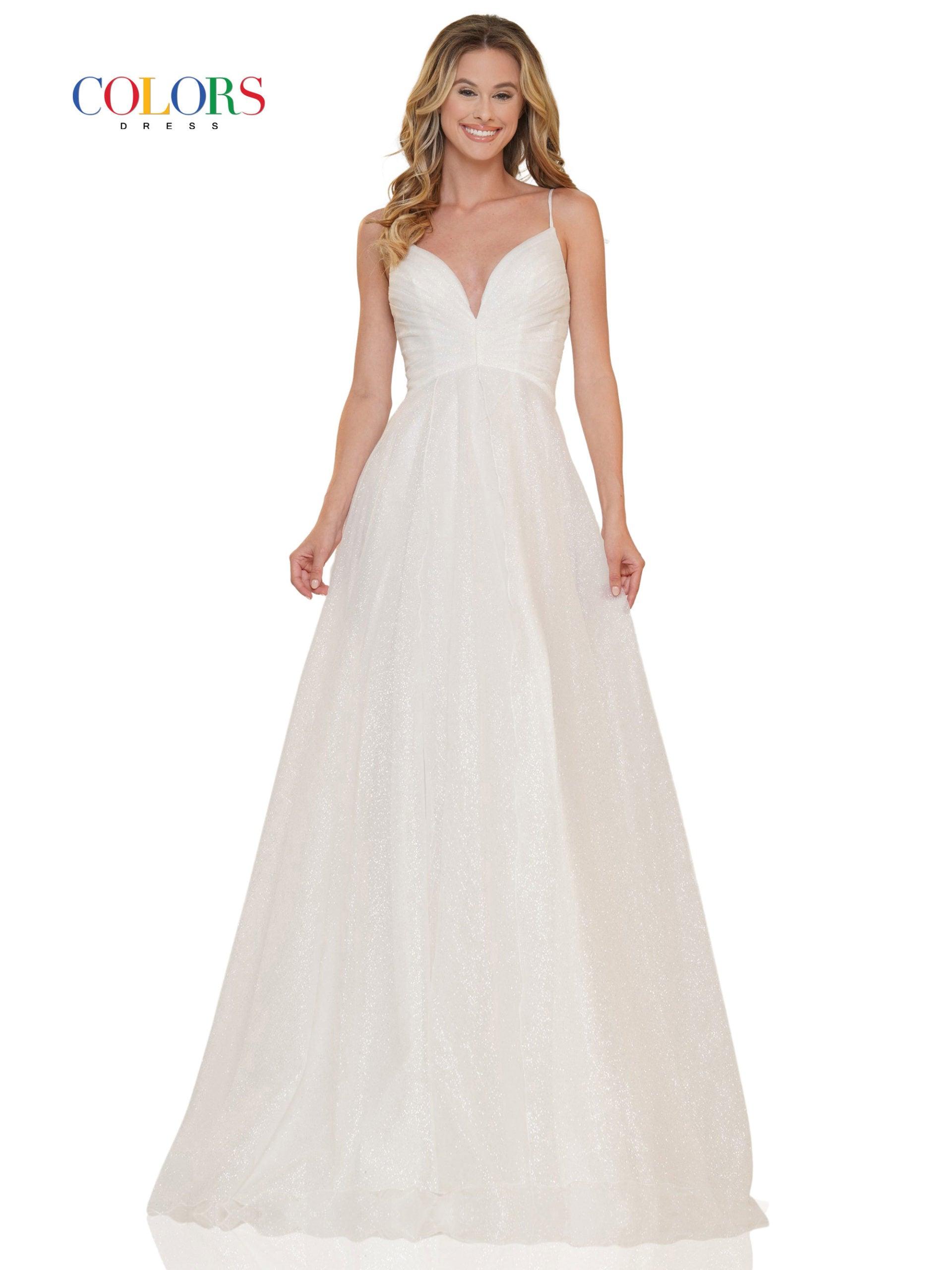Colors 2680 Colors Long Spaghetti Strap Prom Formal Dress