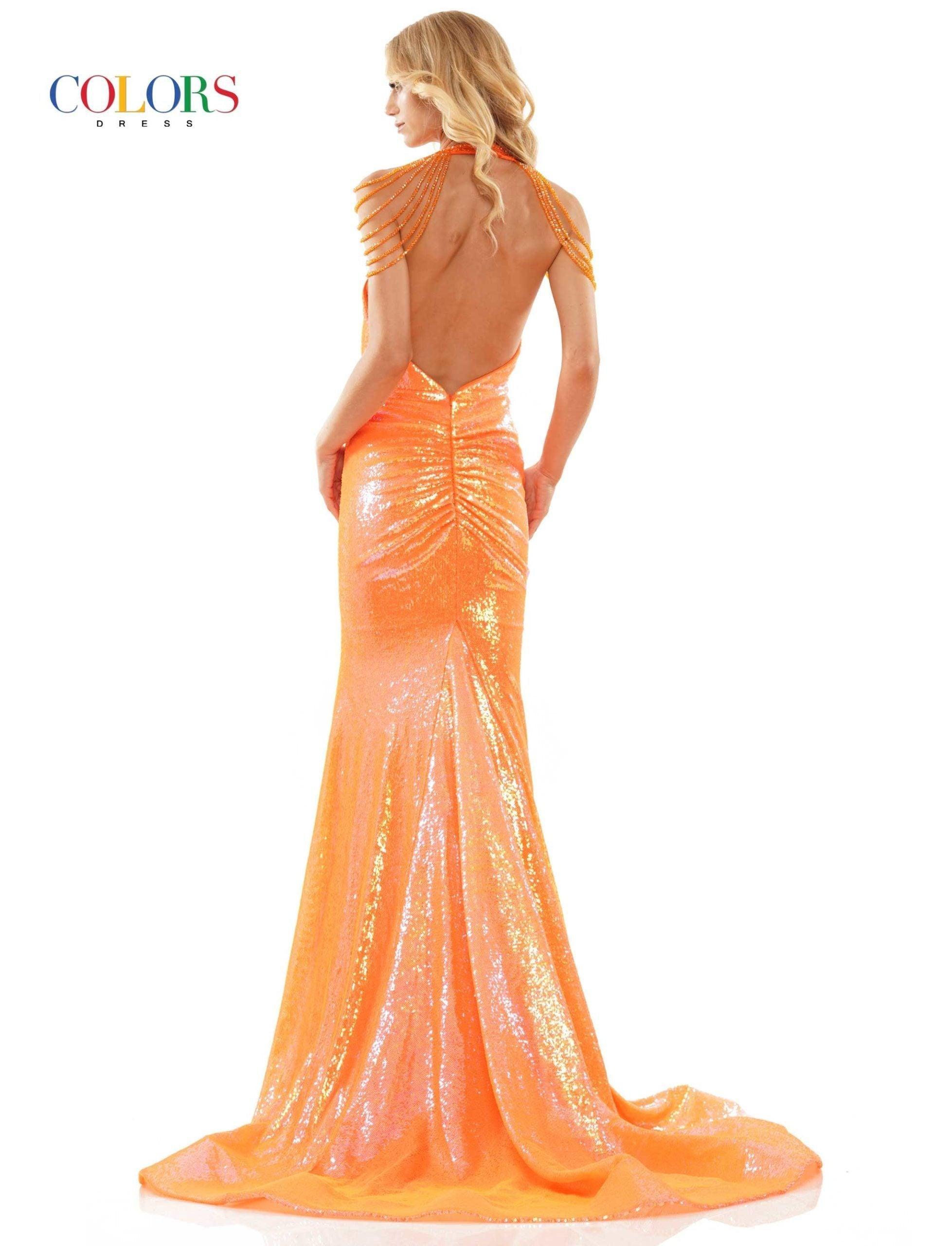 Colors 2931 Colors Long Sparkling Fitted Prom Dress