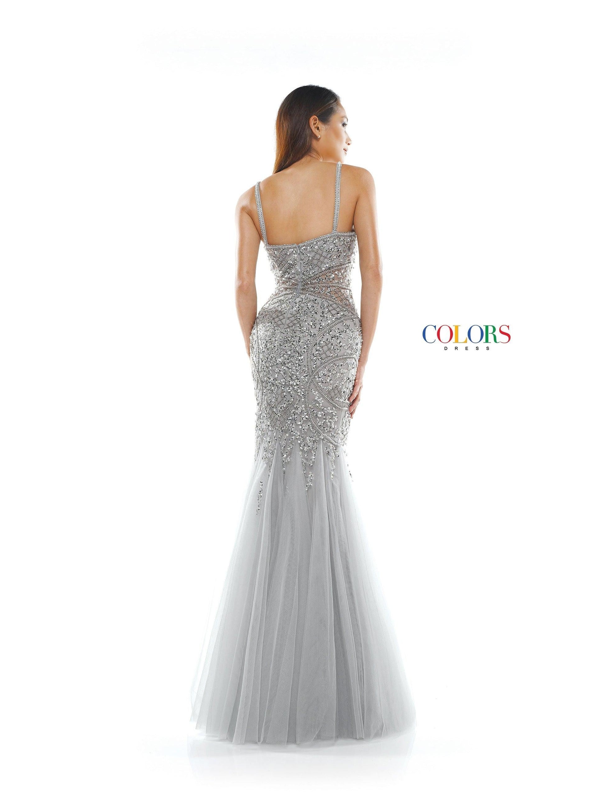 Colors 2230 Colors Prom Long Formal Beaded Mermaid Dress