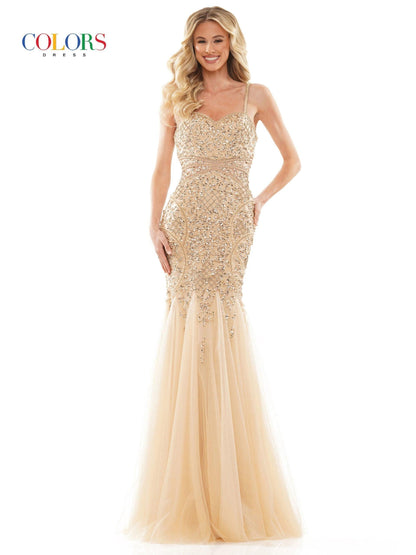 Colors Prom Long Formal Beaded Mermaid Dress 2230 - The Dress Outlet