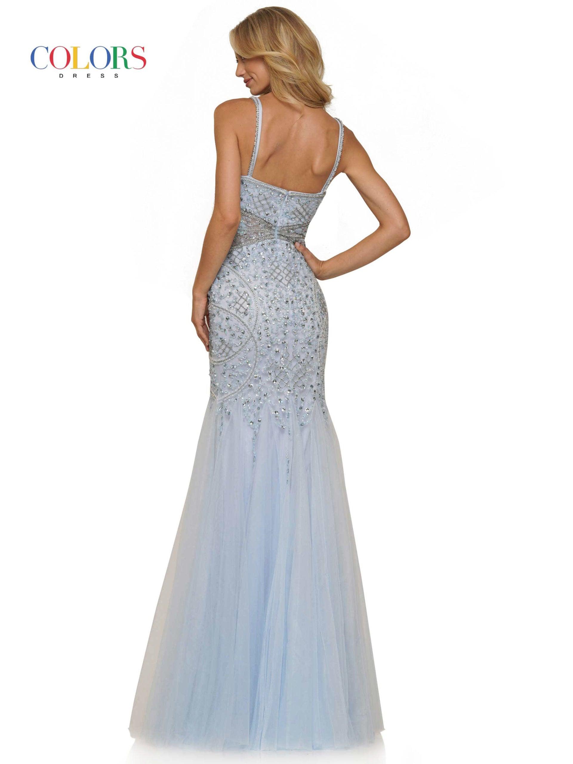 Colors 2230 Colors Prom Long Formal Beaded Mermaid Dress