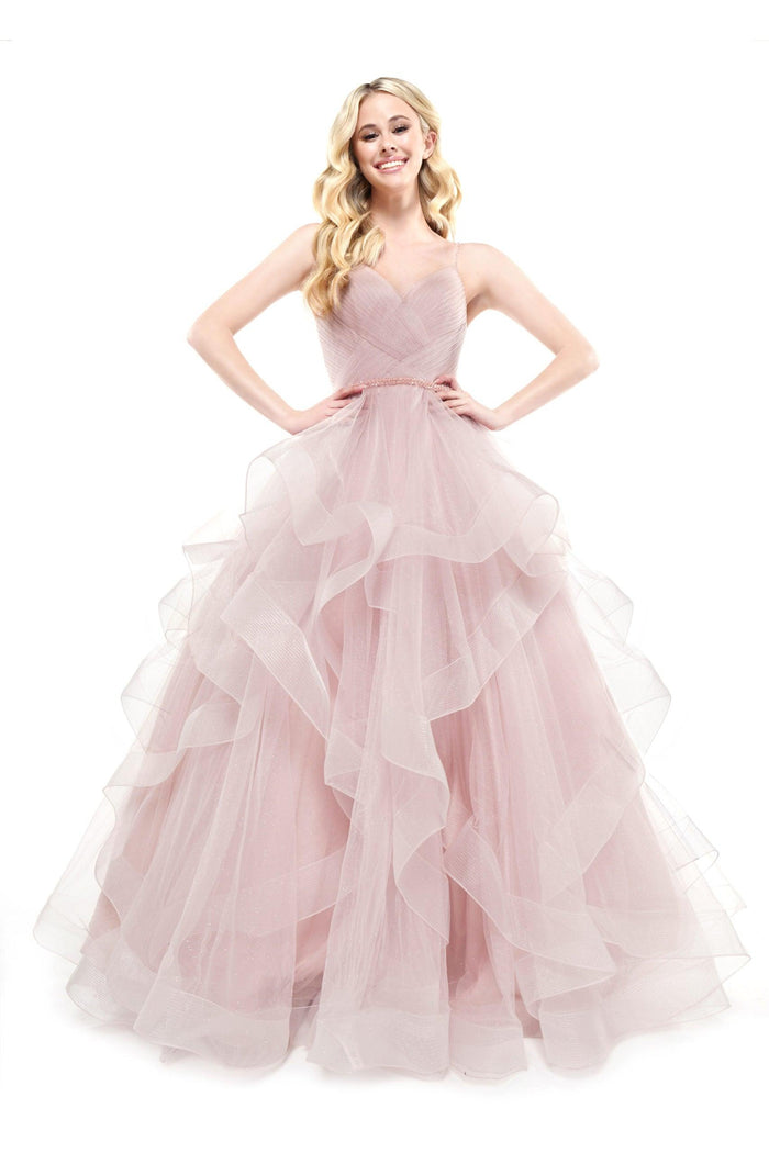 Colors Prom Long Formal Glitter Mesh Ball Gown 2381 - The Dress Outlet