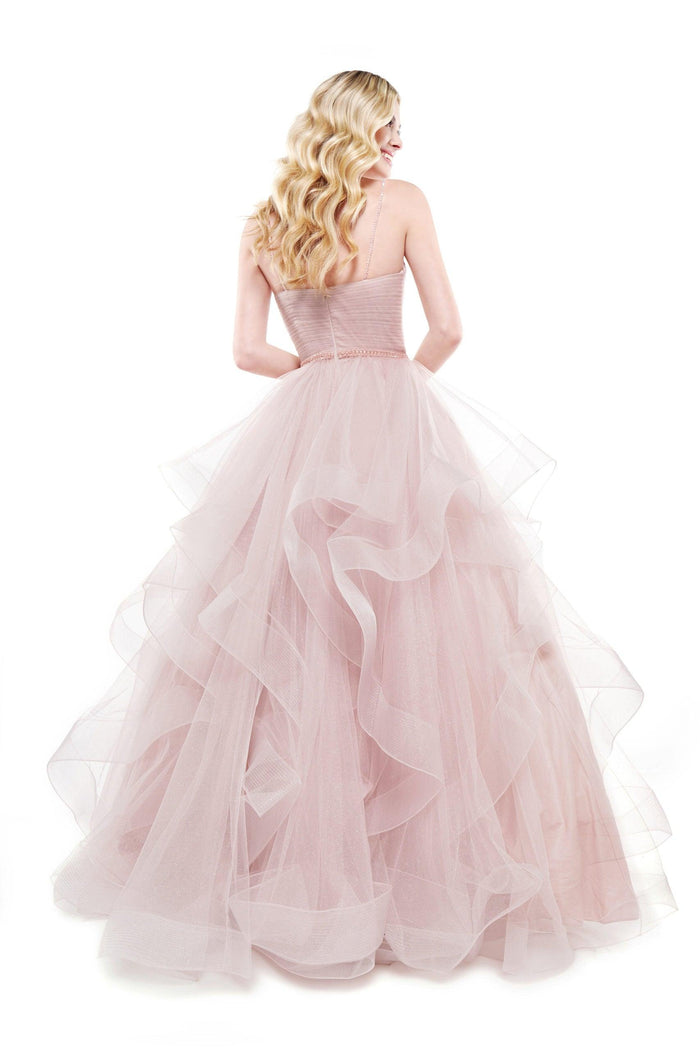 Colors Prom Long Formal Glitter Mesh Ball Gown 2381 - The Dress Outlet