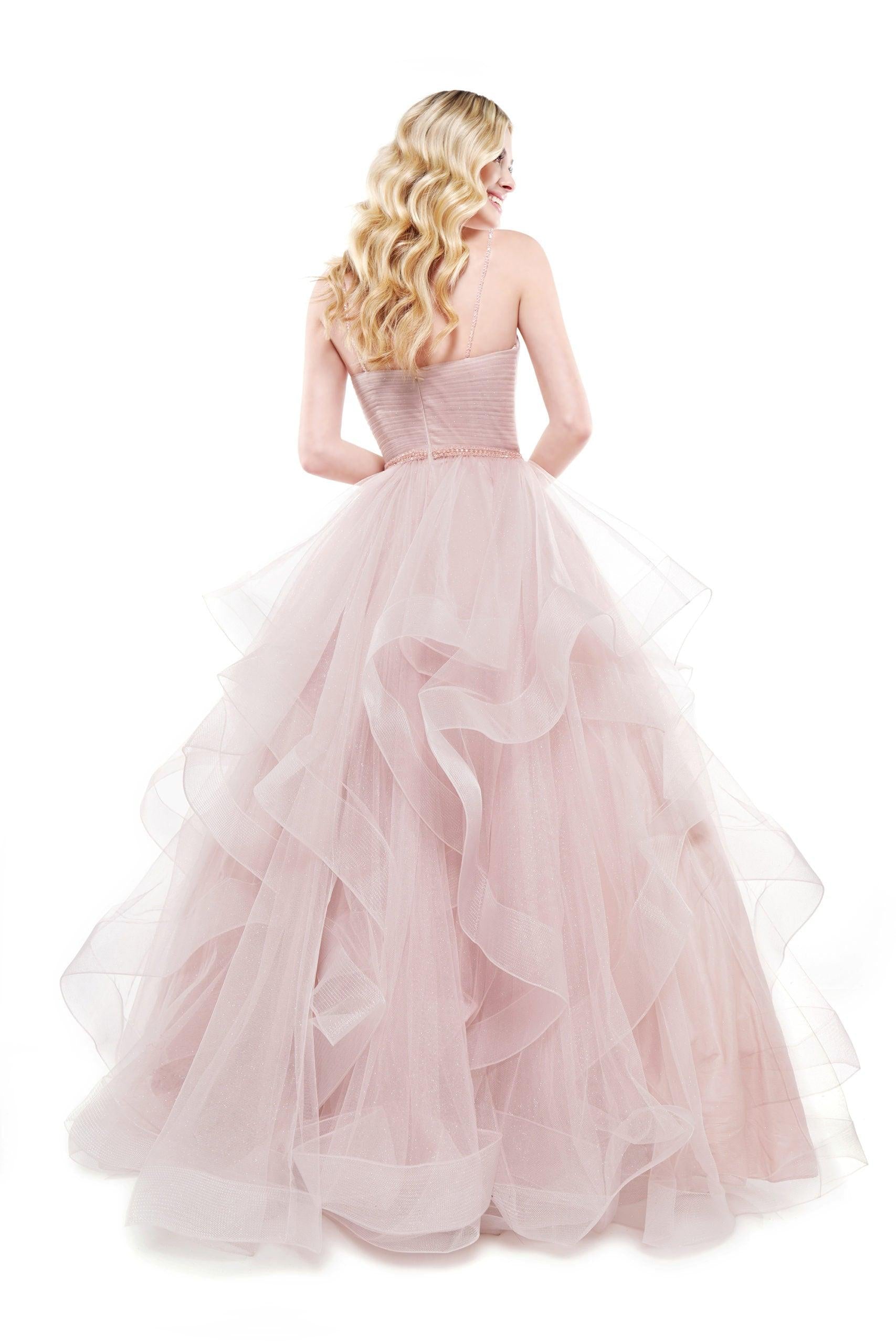 Colors Prom Long Formal Glitter Mesh Ball Gown 2381 - The Dress Outlet