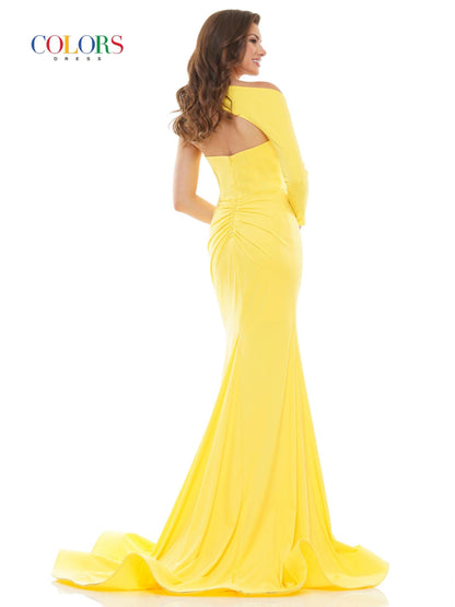 Colors Prom Long One Shoulder Fitted Dress 2690 - The Dress Outlet