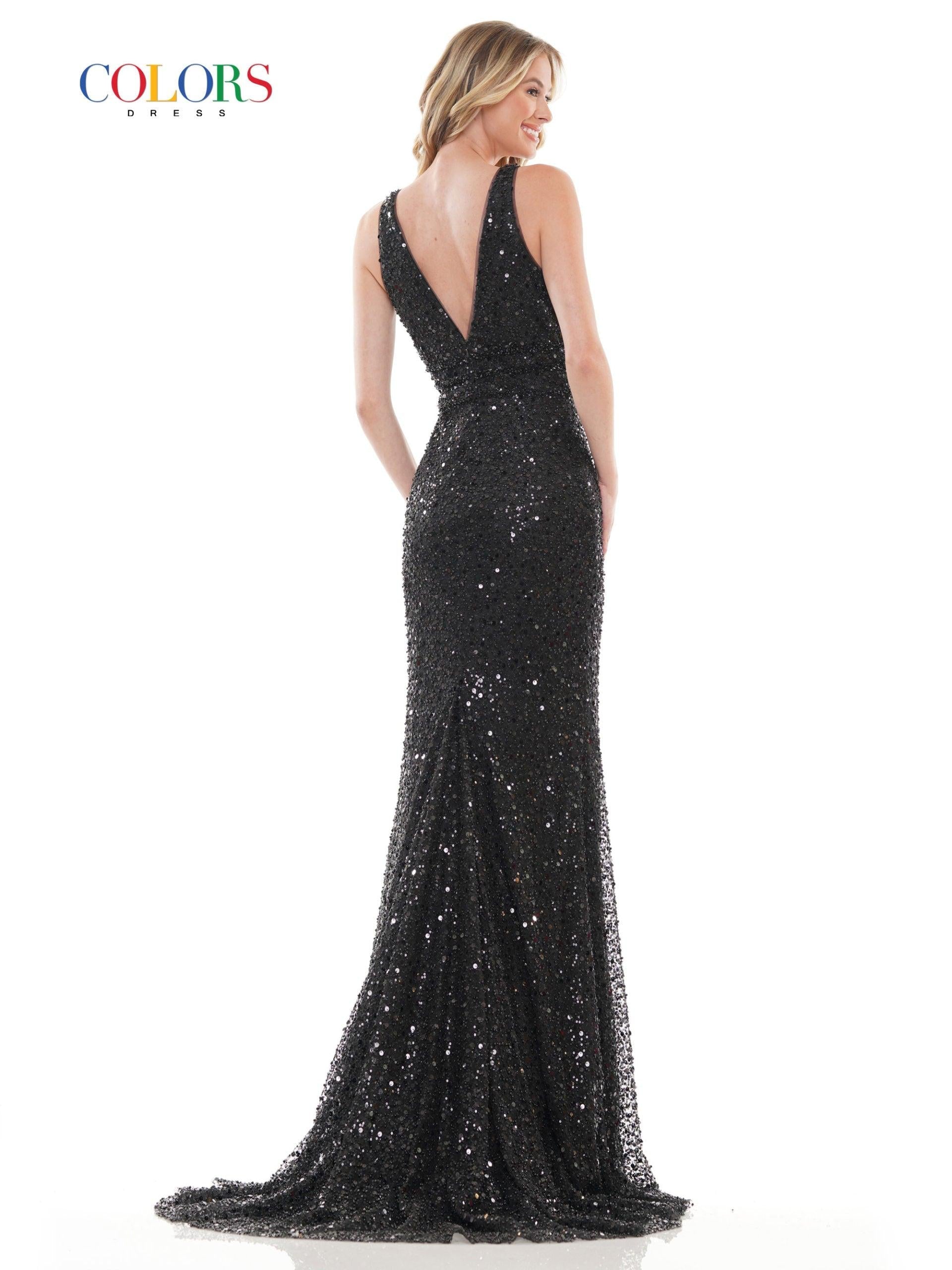 Colors 2718 Colors Prom Long Sleeveless Formal Dress