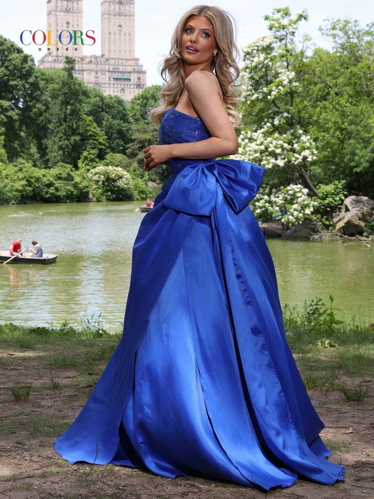Colors Prom Long Strapless Evening Dress 2971 - The Dress Outlet