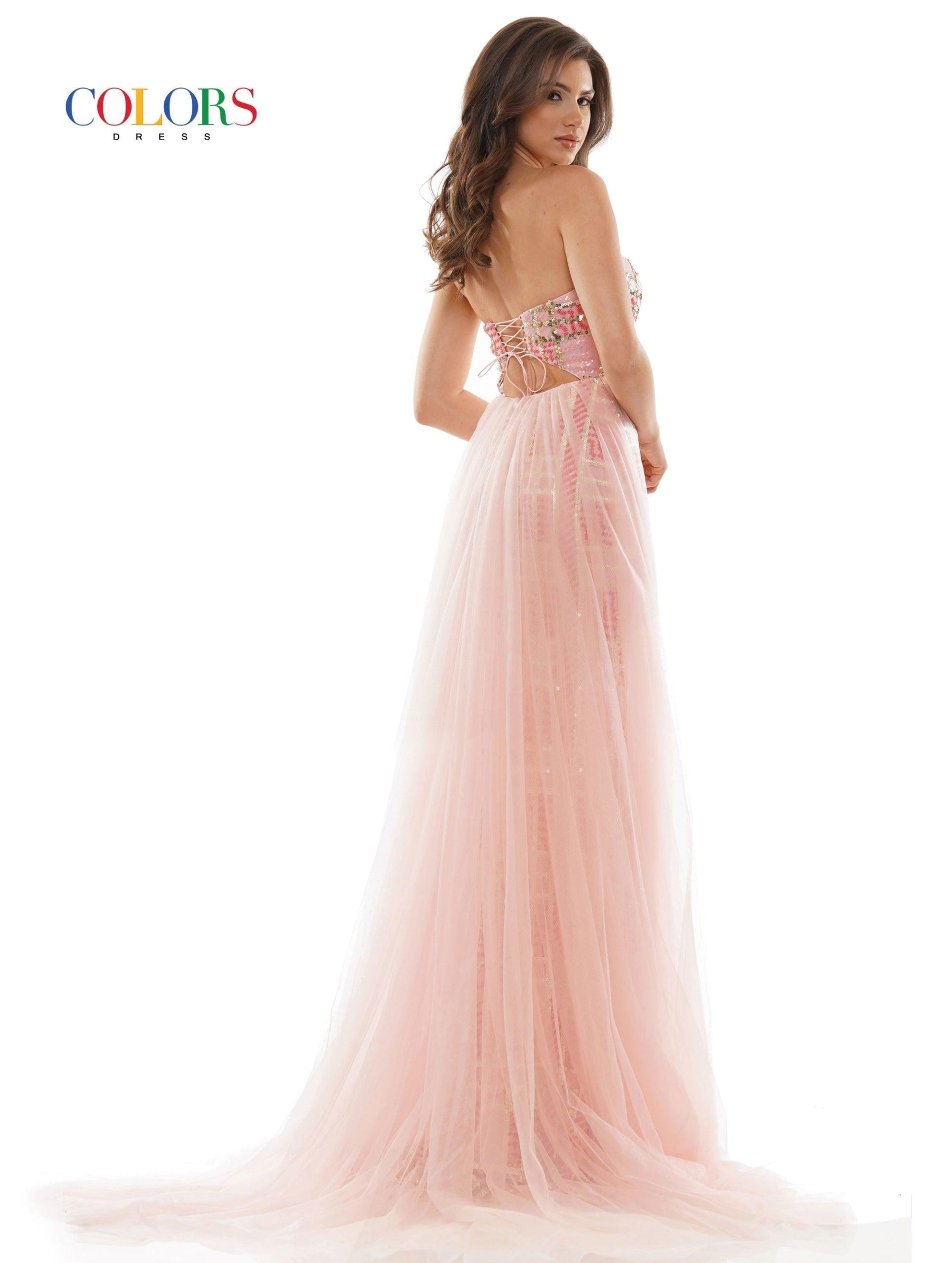 Colors G1077 Colors Prom Long Strapless Formal Dress
