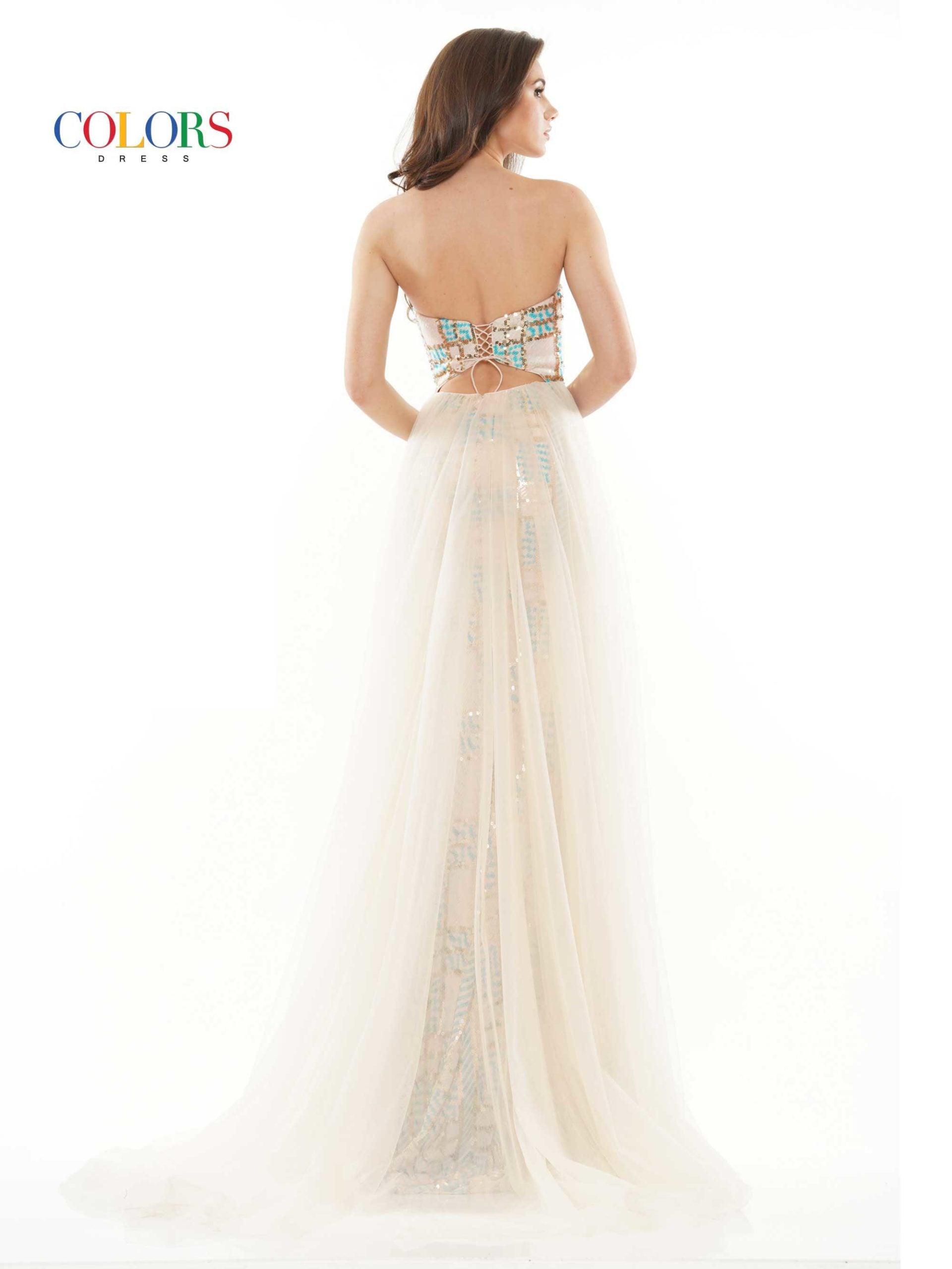 Colors G1077 Colors Prom Long Strapless Formal Dress