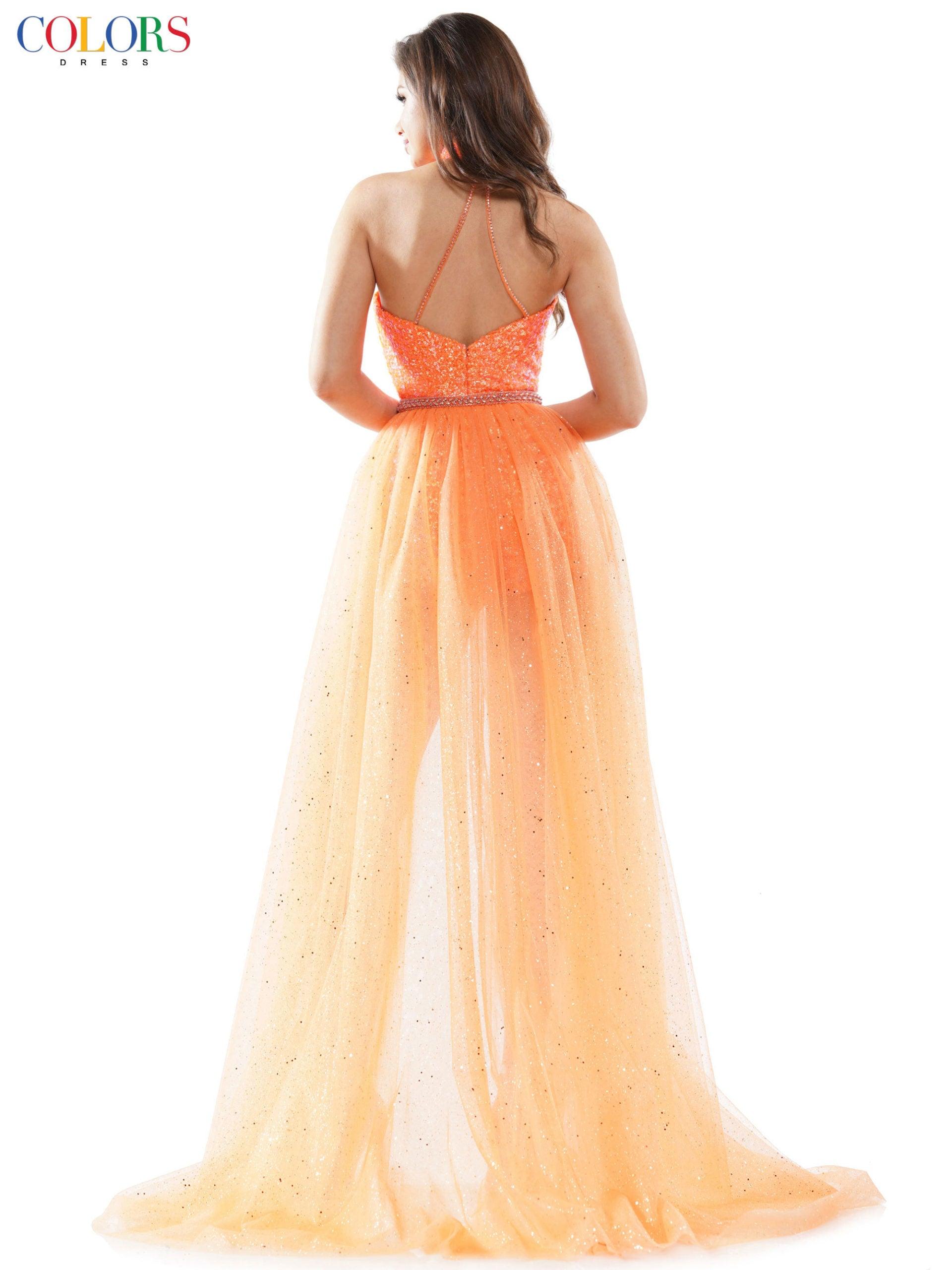 Colors 2599 Colors Prom Short Romper Skirt Overlay
