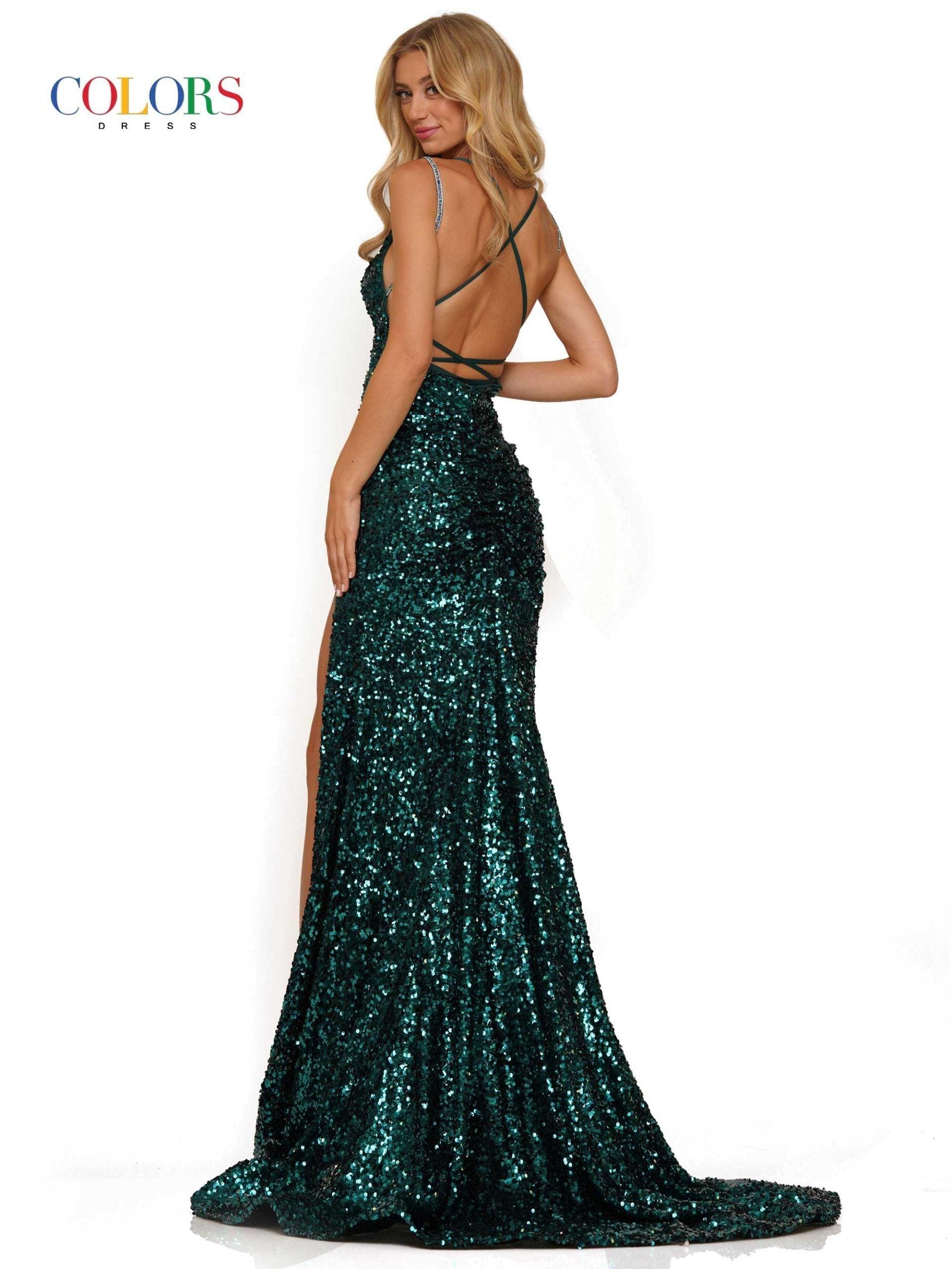 Colors Sexy Sparkling Long Prom Dress 2975 - The Dress Outlet