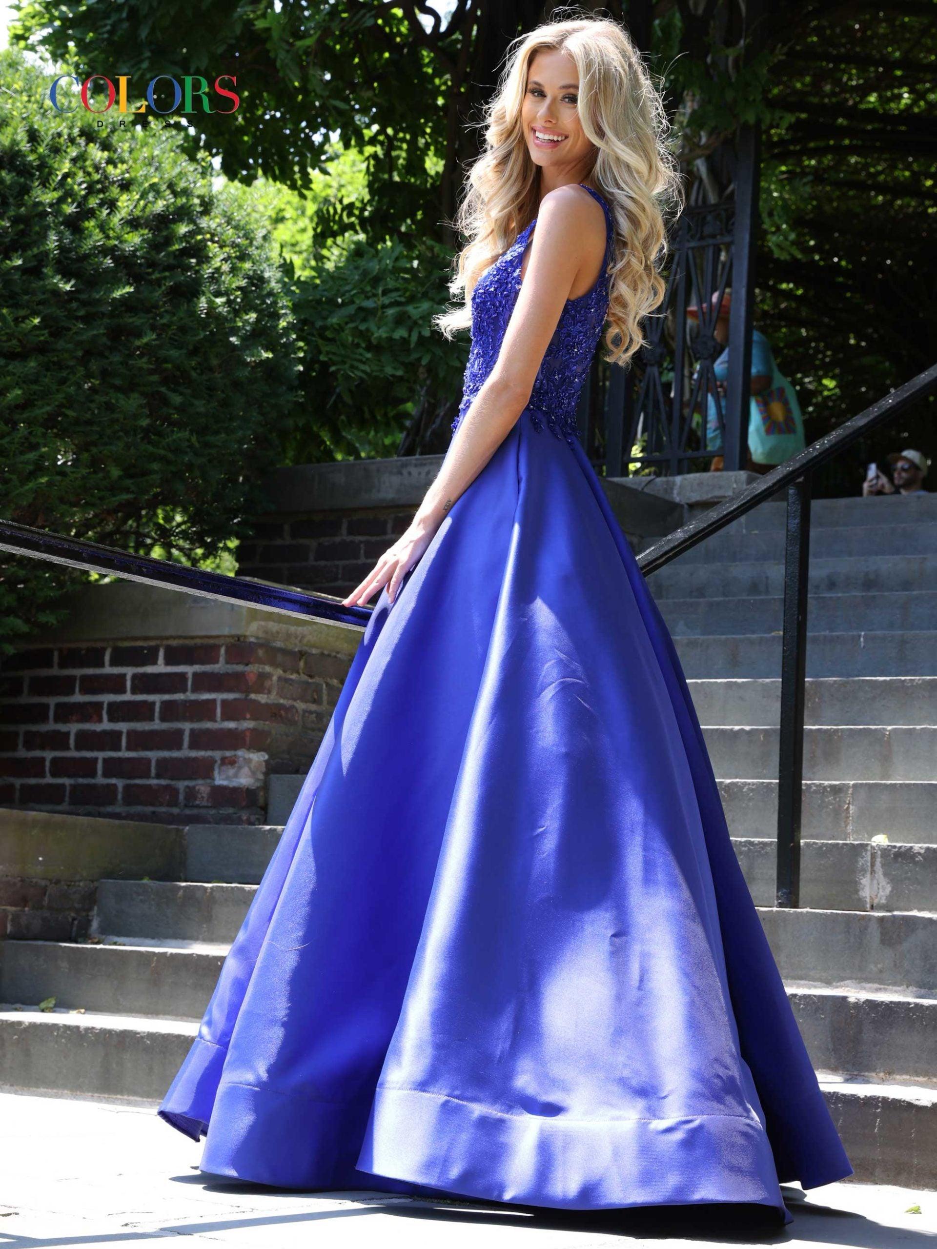 Colors 2914 Colors Sleeveless Long Evening Dress
