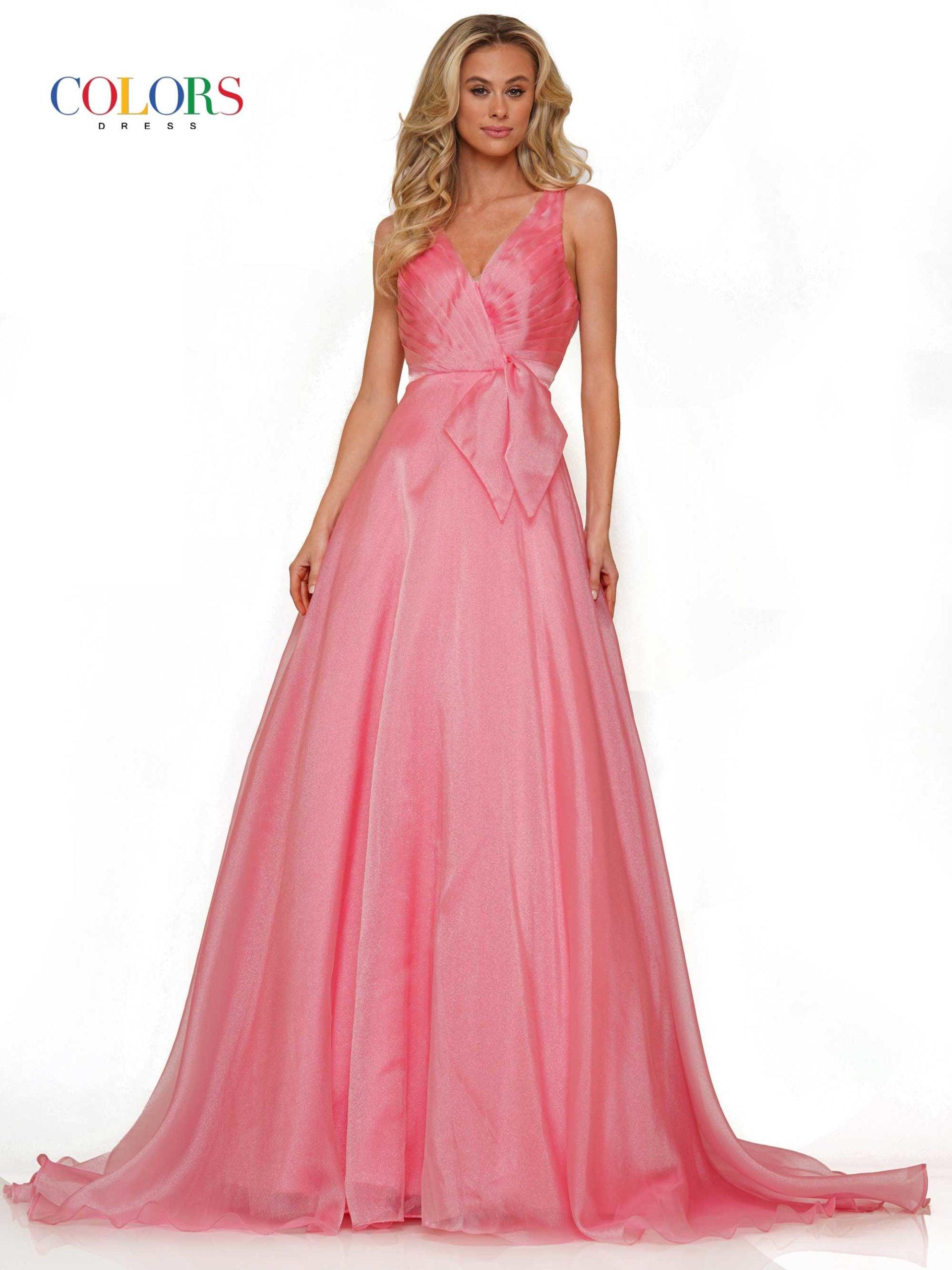 Hot Pink Colors G1098 Colors Sleeveless Long Prom Dress - Prom Dresses ...
