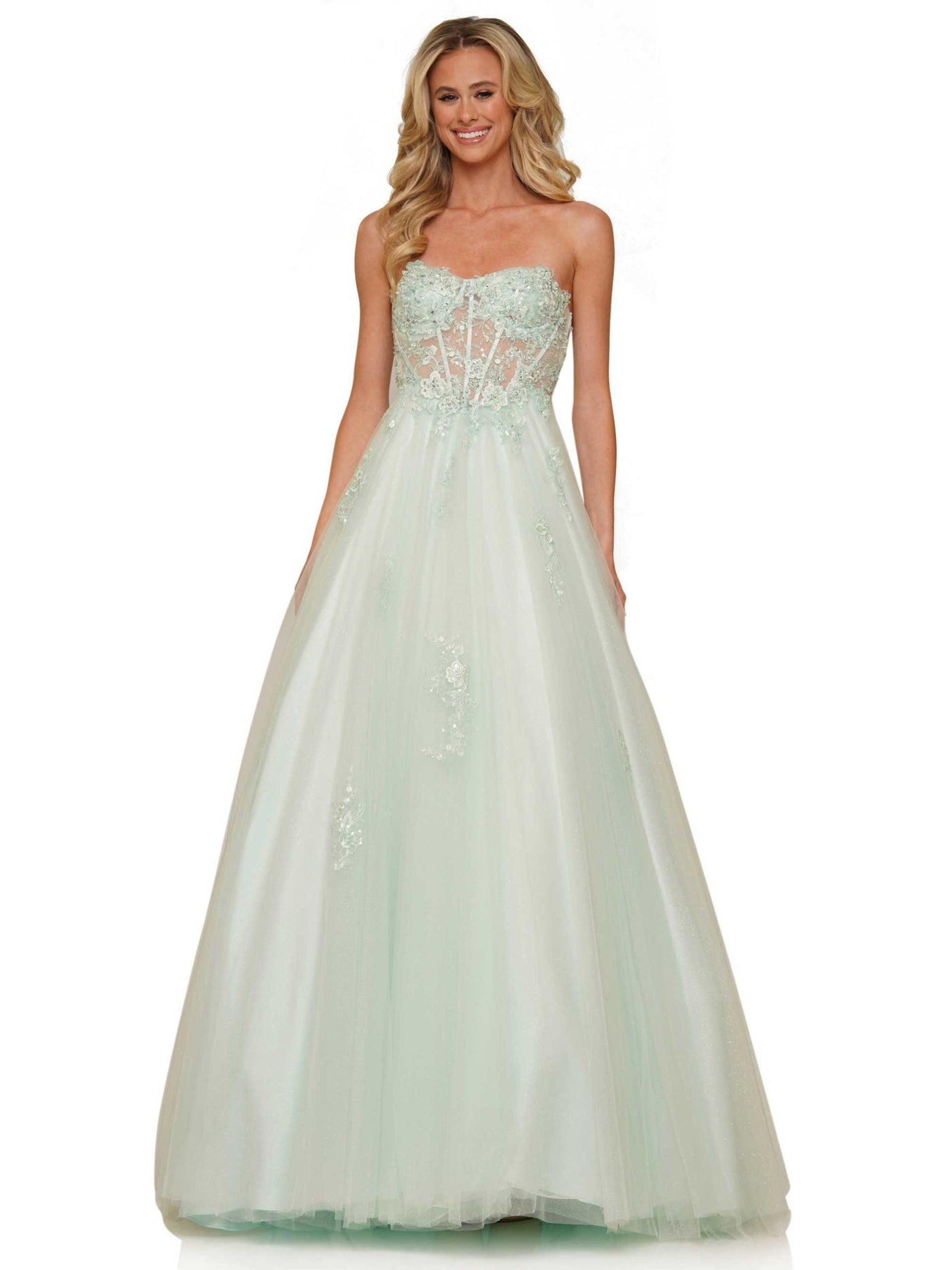 Colors Strapless Long Prom Dress 2898 - The Dress Outlet