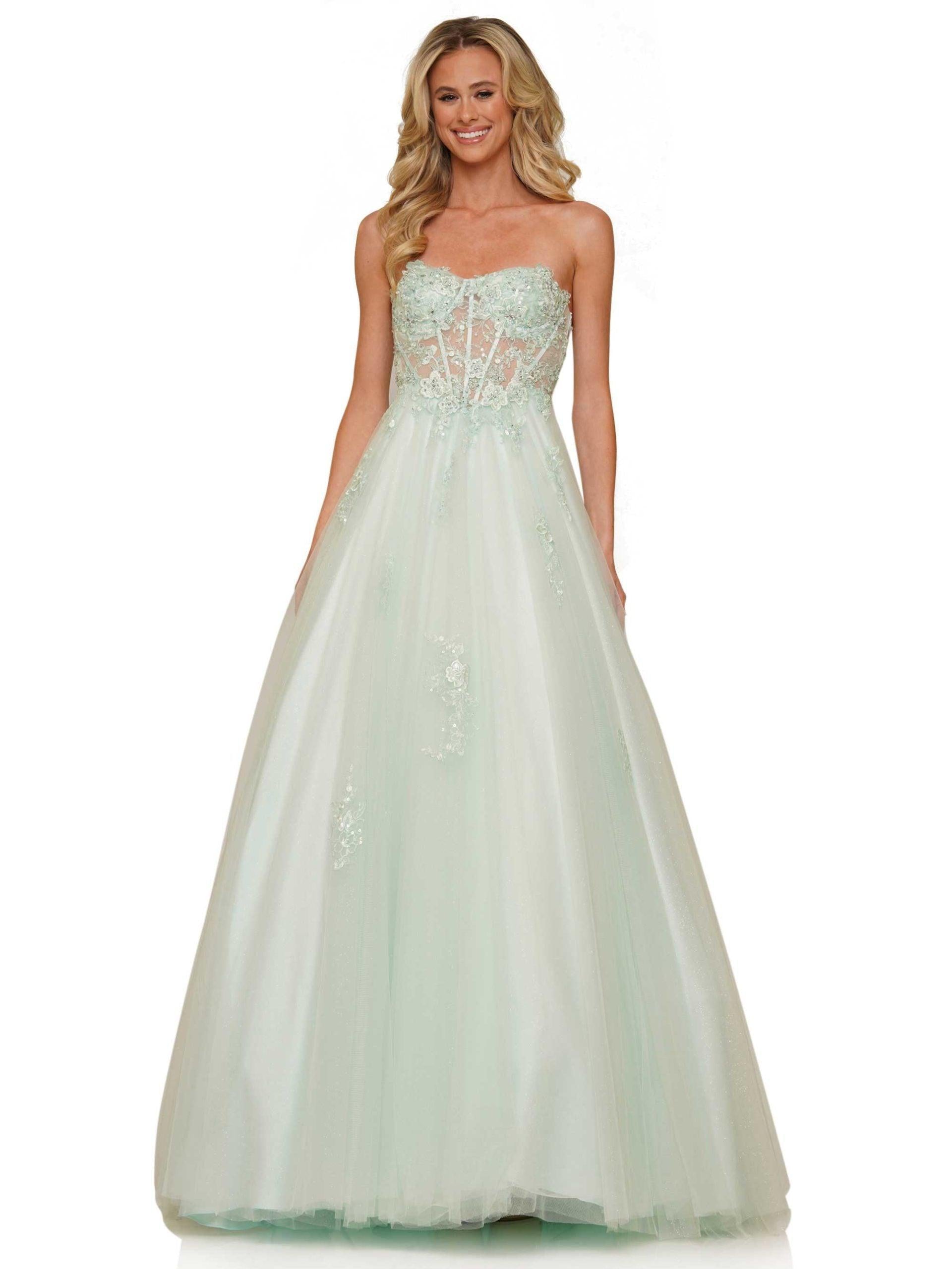 Colors Strapless Long Prom Dress 2898 - The Dress Outlet
