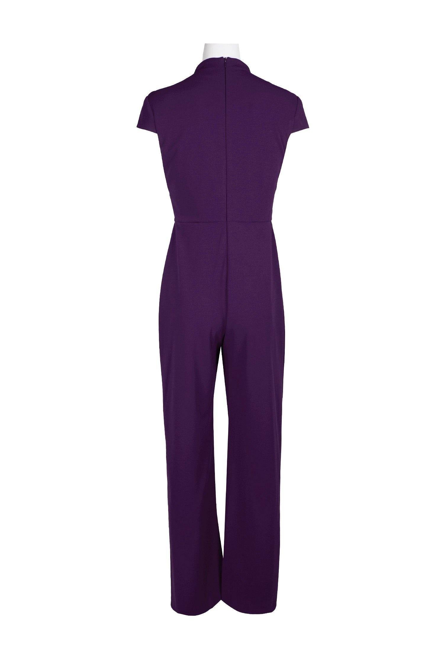 Connected Apparel Formal Short Sleeve Jumpsuit