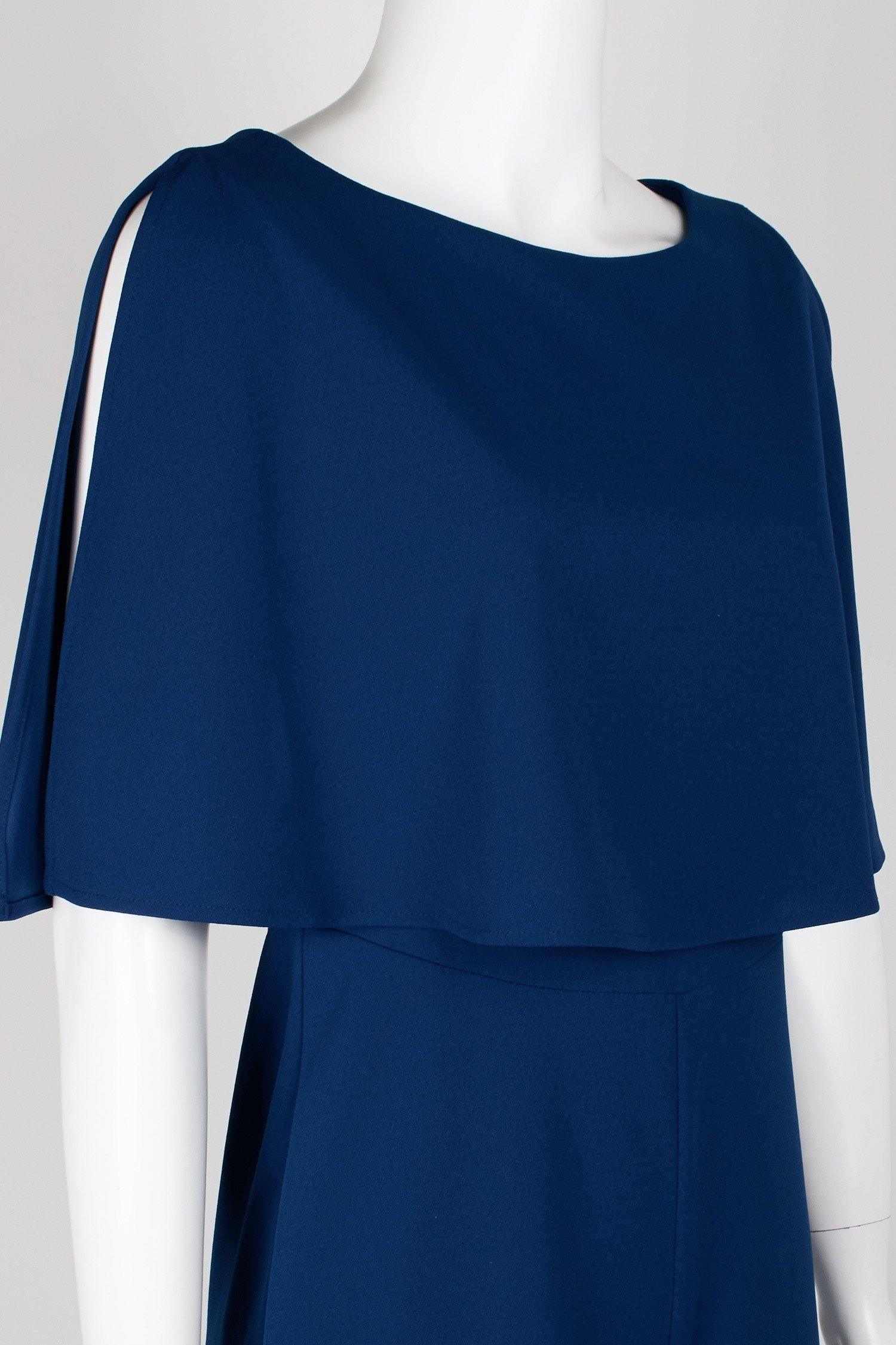 Connected Apparel Formal Sleeveless Cape Jumpsuit Sale