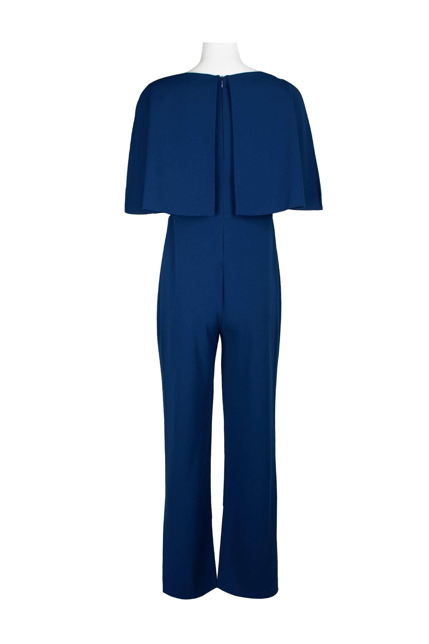 Connected Apparel Formal Sleeveless Cape Jumpsuit