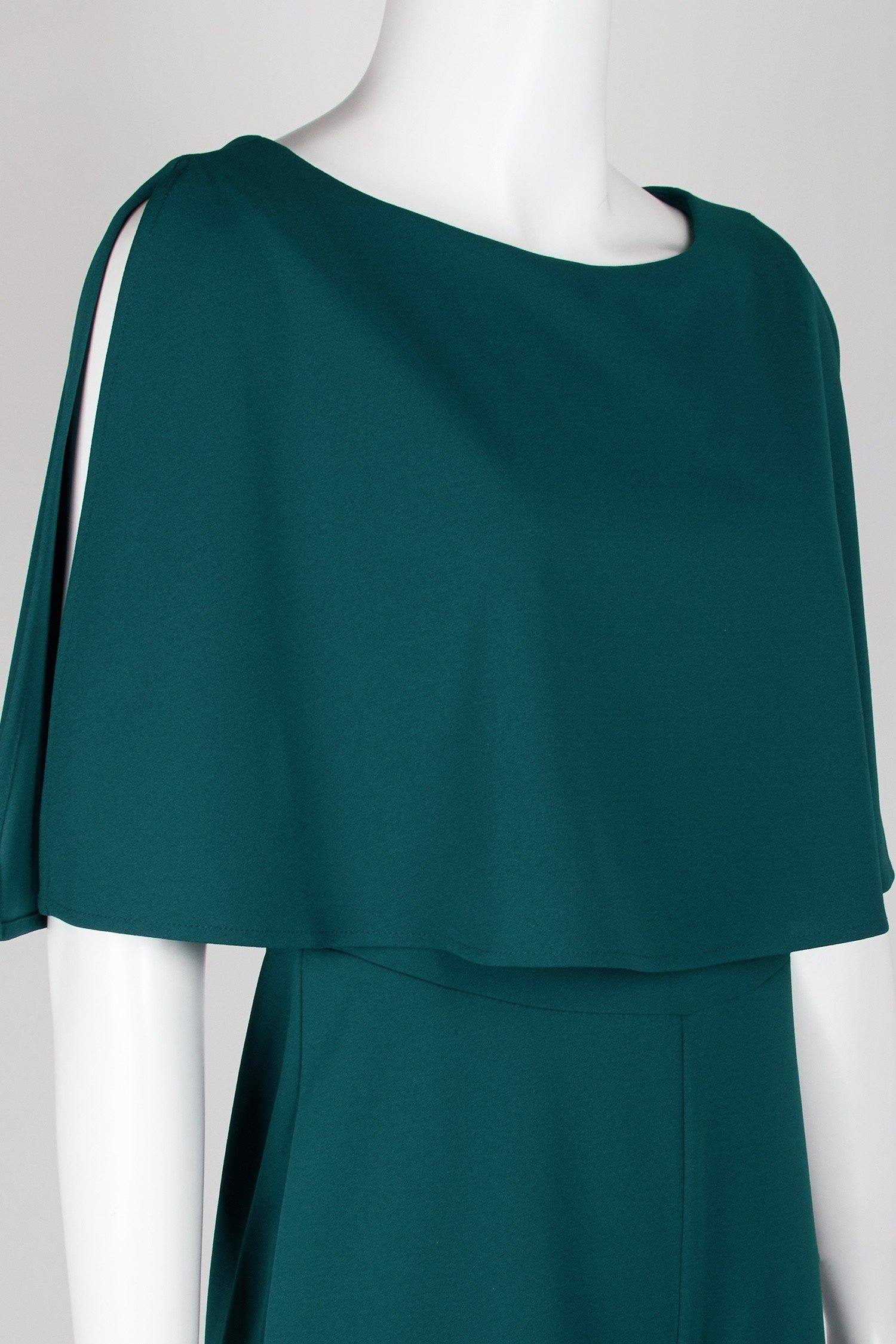 Connected Apparel Formal Sleeveless Cape Jumpsuit