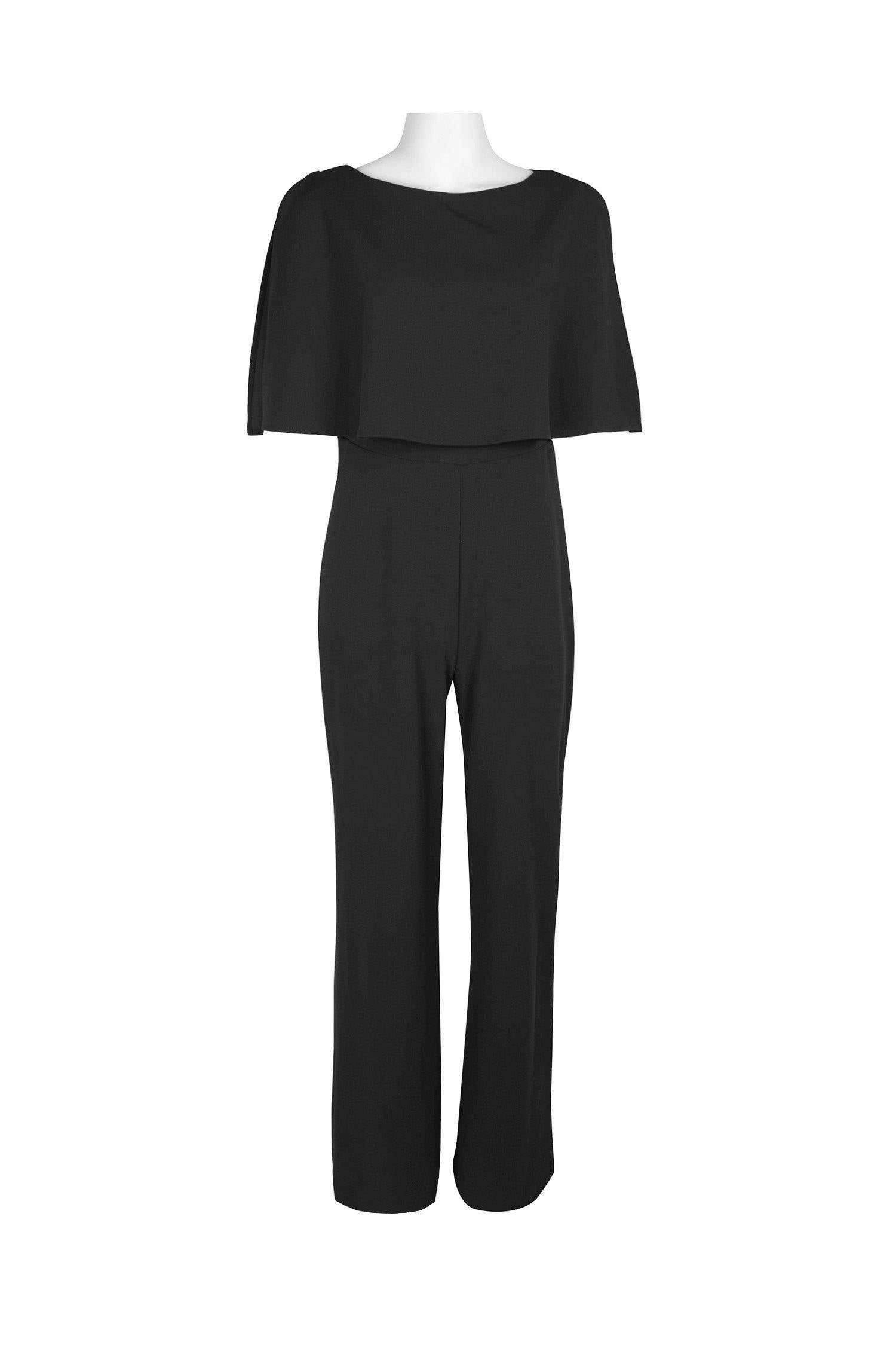 Connected Apparel Formal Sleeveless Cape Jumpsuit