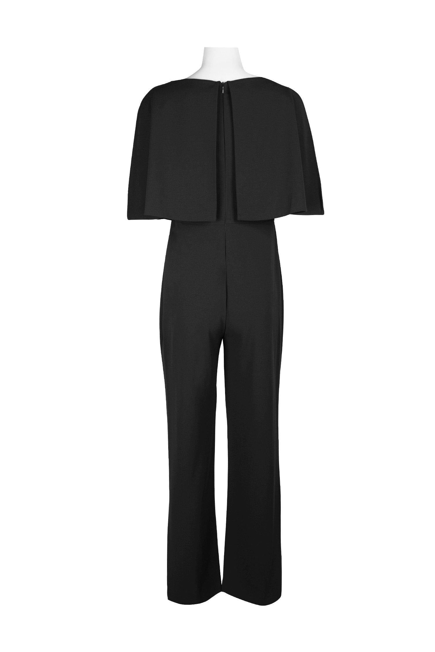 Connected Apparel Formal Sleeveless Cape Jumpsuit