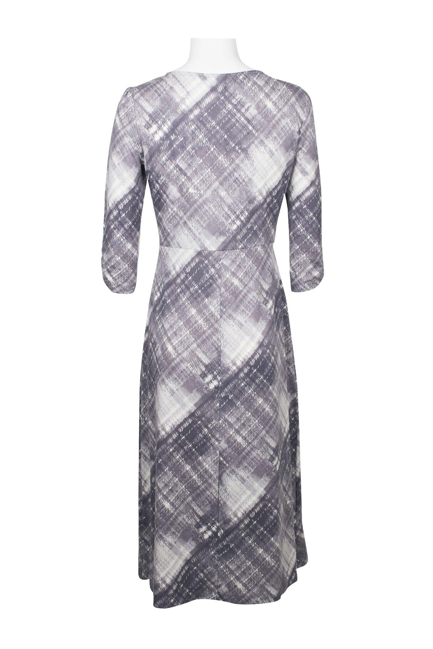 Connected Apparel Long 3/4 Sleeve Formal Dress