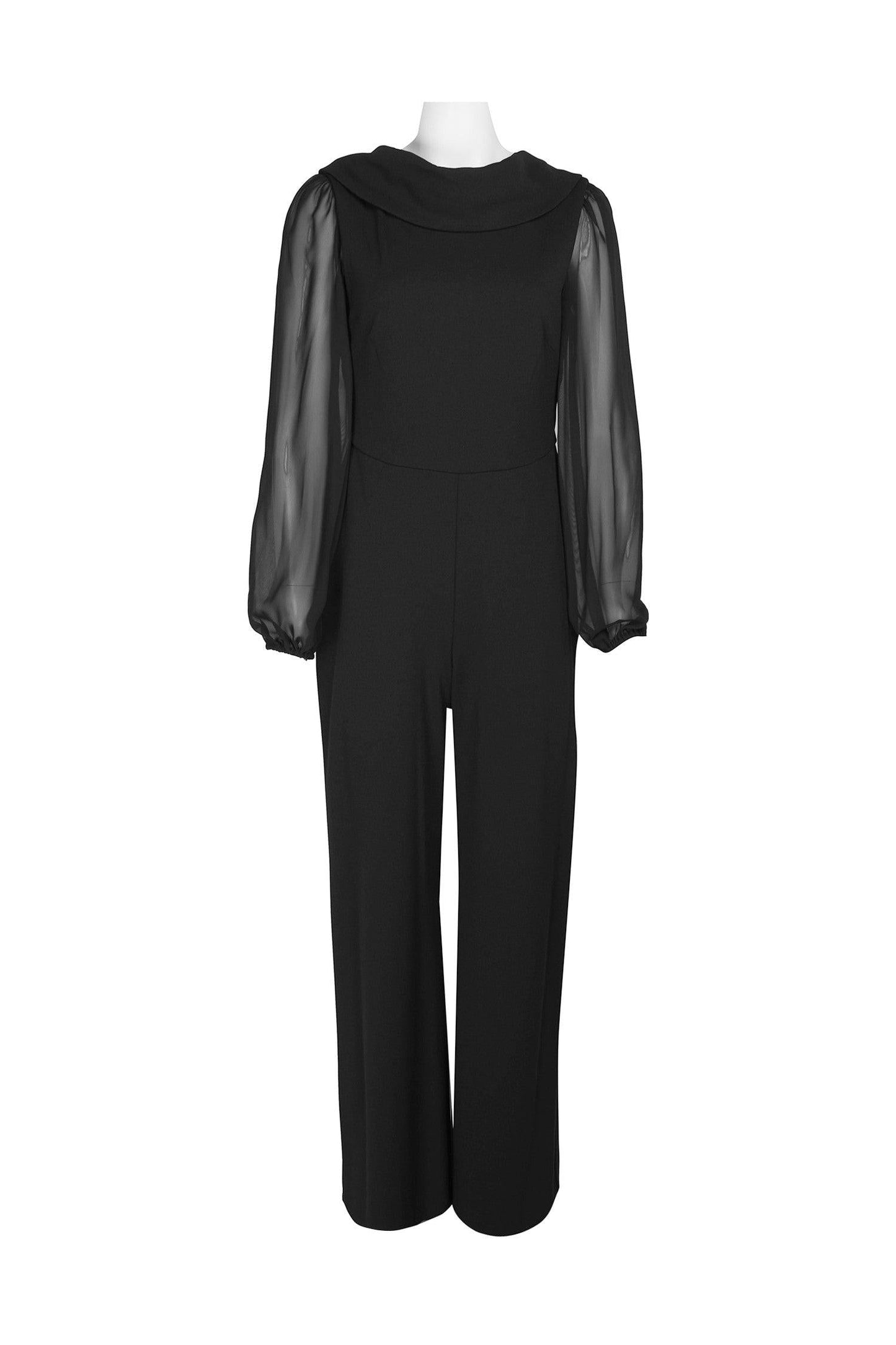 Connected Apparel Long Sleeve Formal Jumpsuit - The Dress Outlet