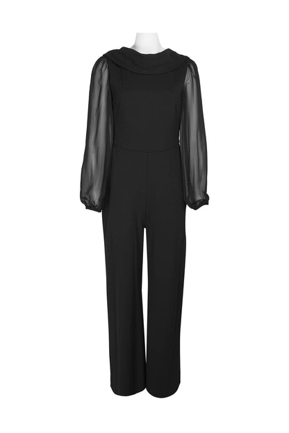 Connected Apparel Long Sleeve Formal Jumpsuit - The Dress Outlet