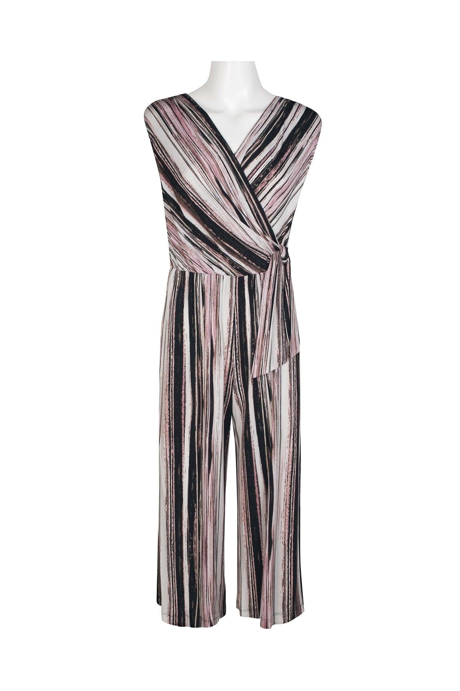 Connected Apparel Multi Print Jumpsuit - The Dress Outlet