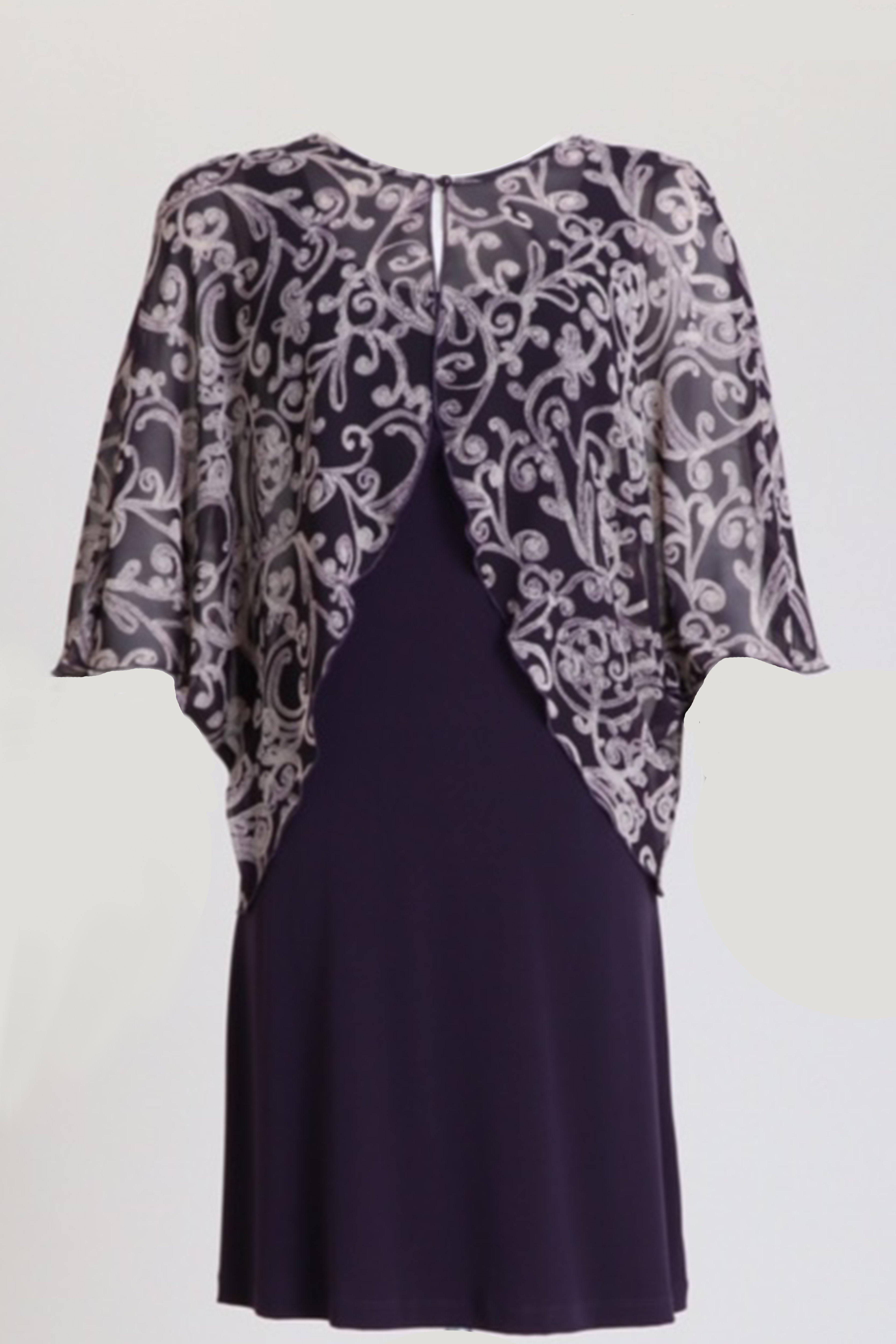 Connected Apparel Short Plus Size Cocktail Dress - The Dress Outlet