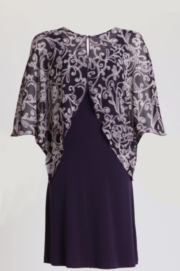 Connected Apparel Short Plus Size Cocktail Dress