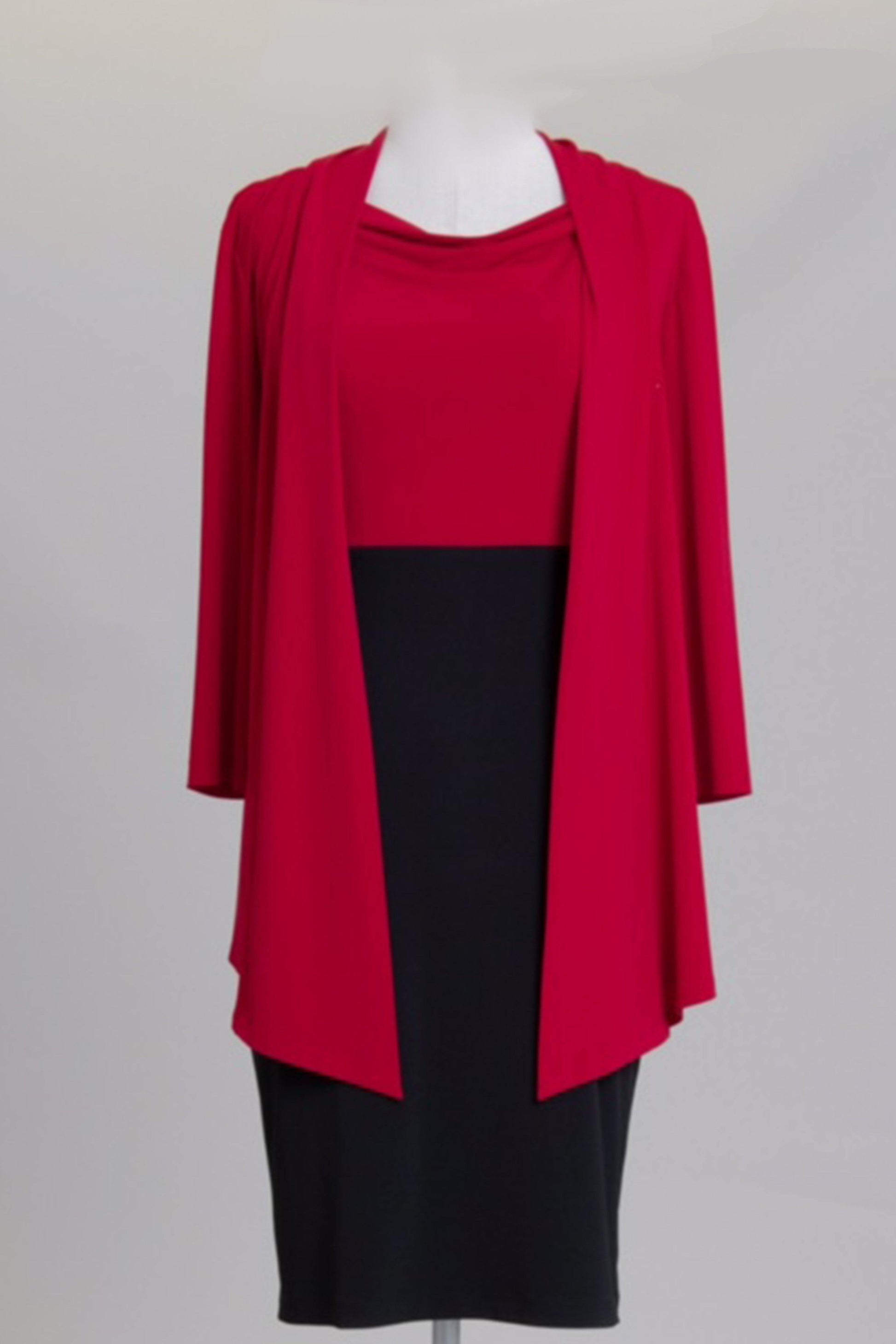 Connected Apparel Short Plus Size Jacket Dress