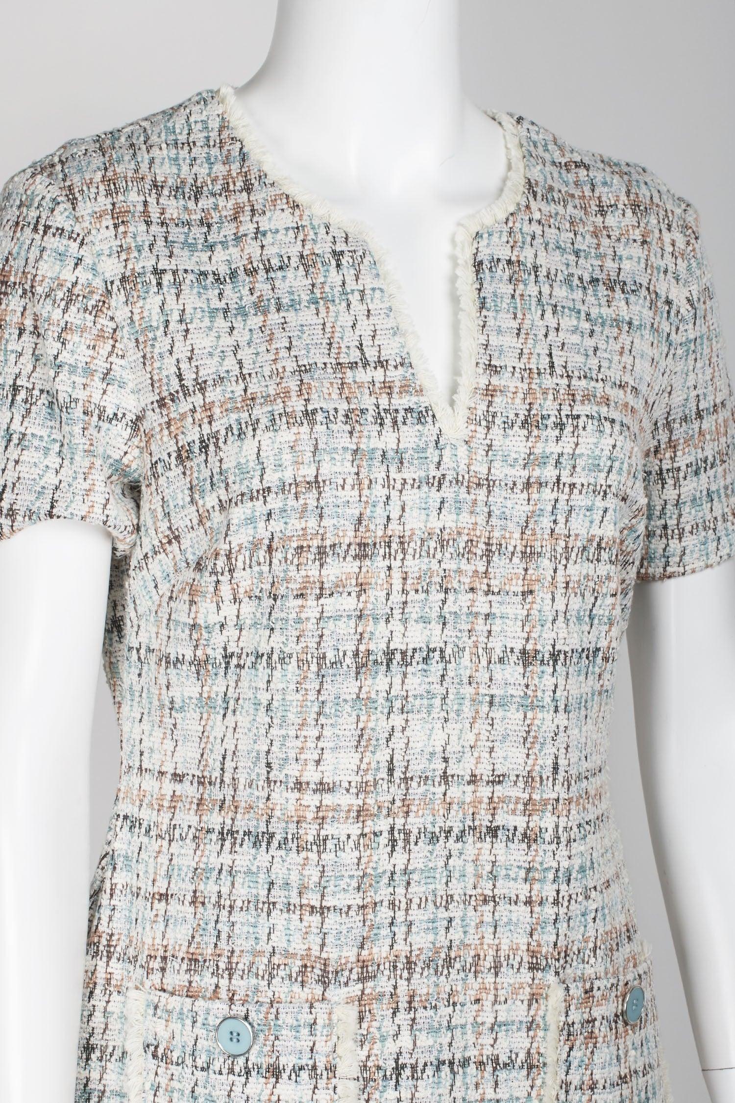 Connected Apparel Short Sleeve Pocket Knit Dress